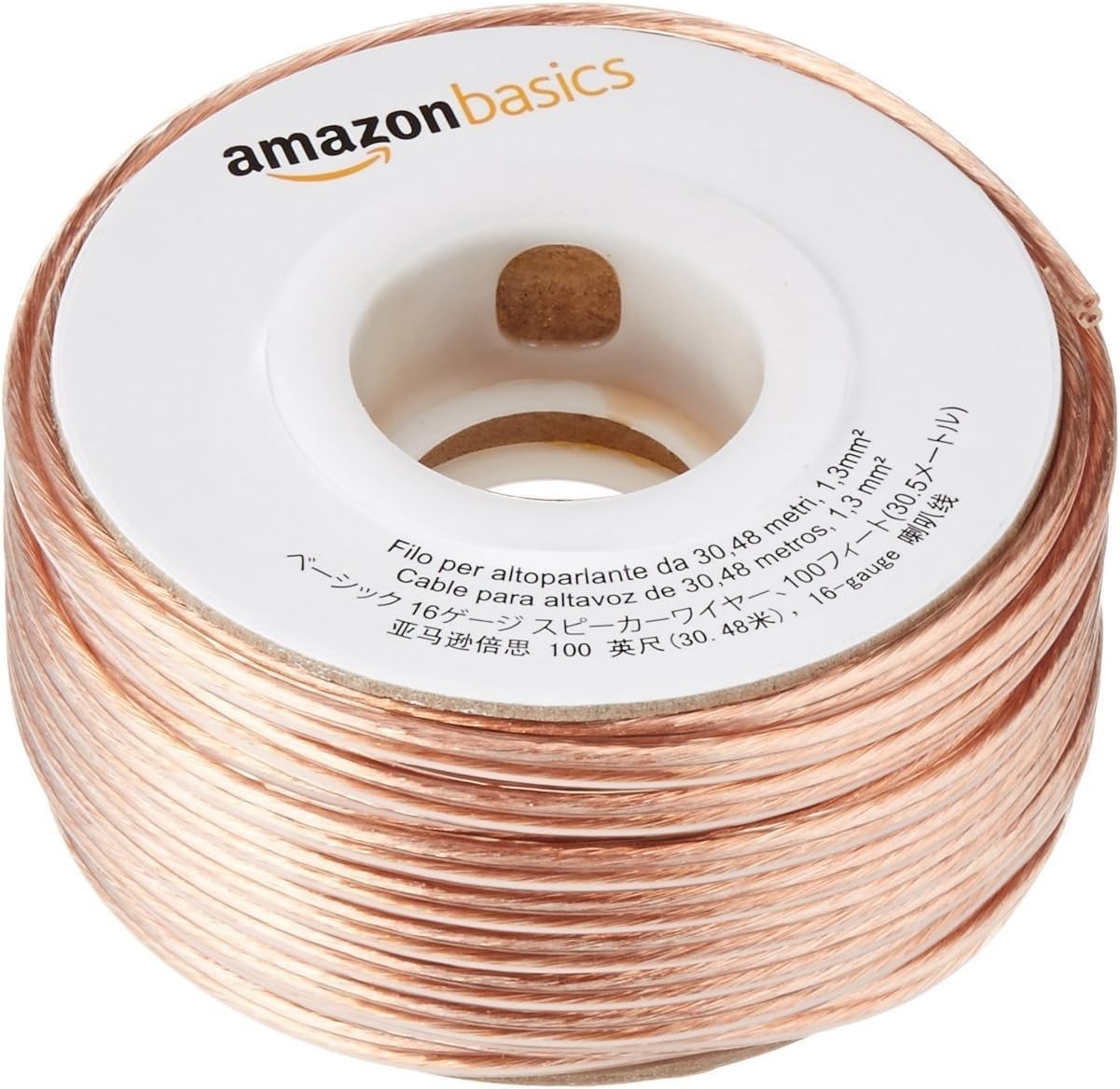 16 Gauge Speaker Wire Cable, 100ft, Polarity Marked, Bronze, Pack of 12   Audio1