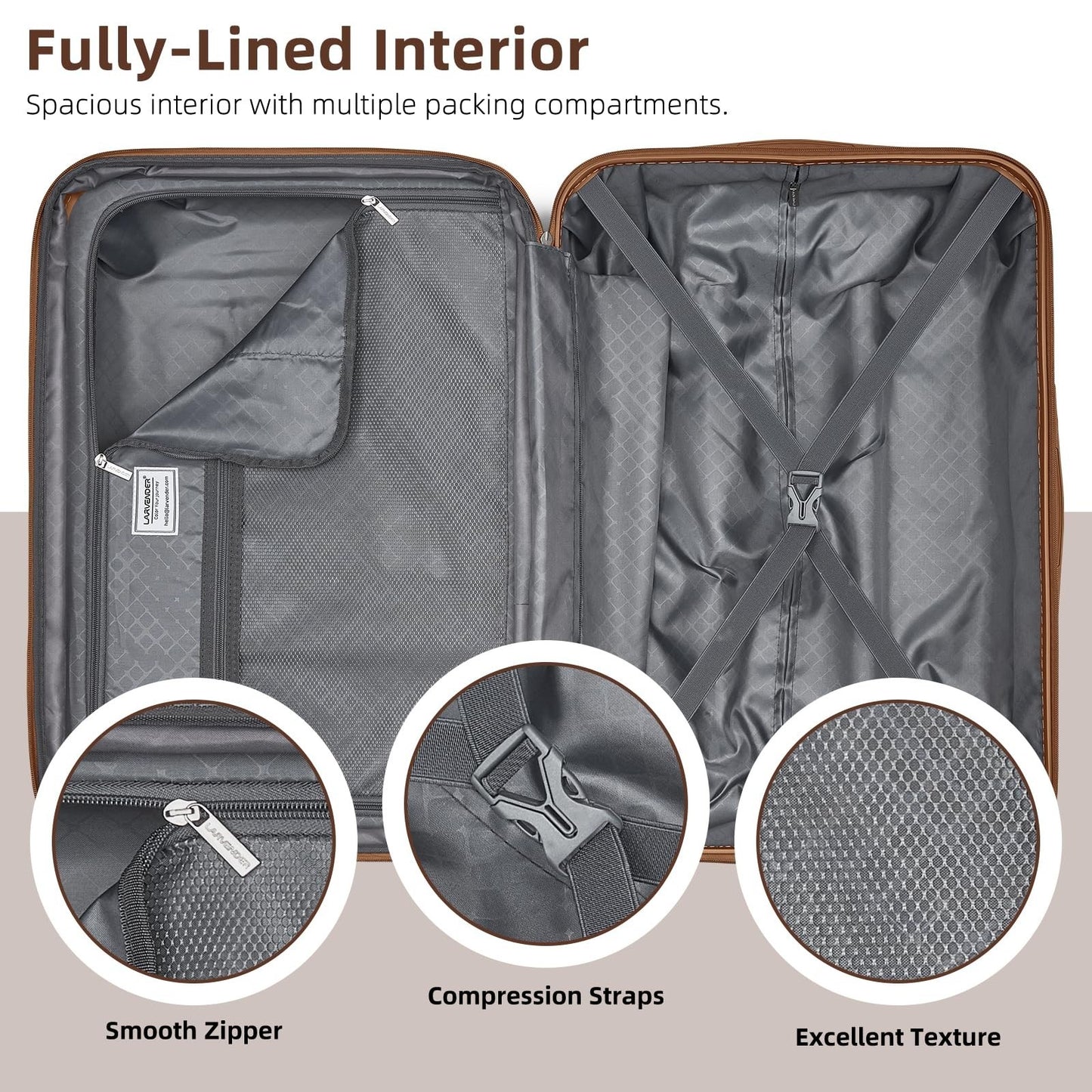 Expandable Carry-On Luggage 22x14x9, Lightweight ABS Hardshell, TSA Lock, 360° S4
