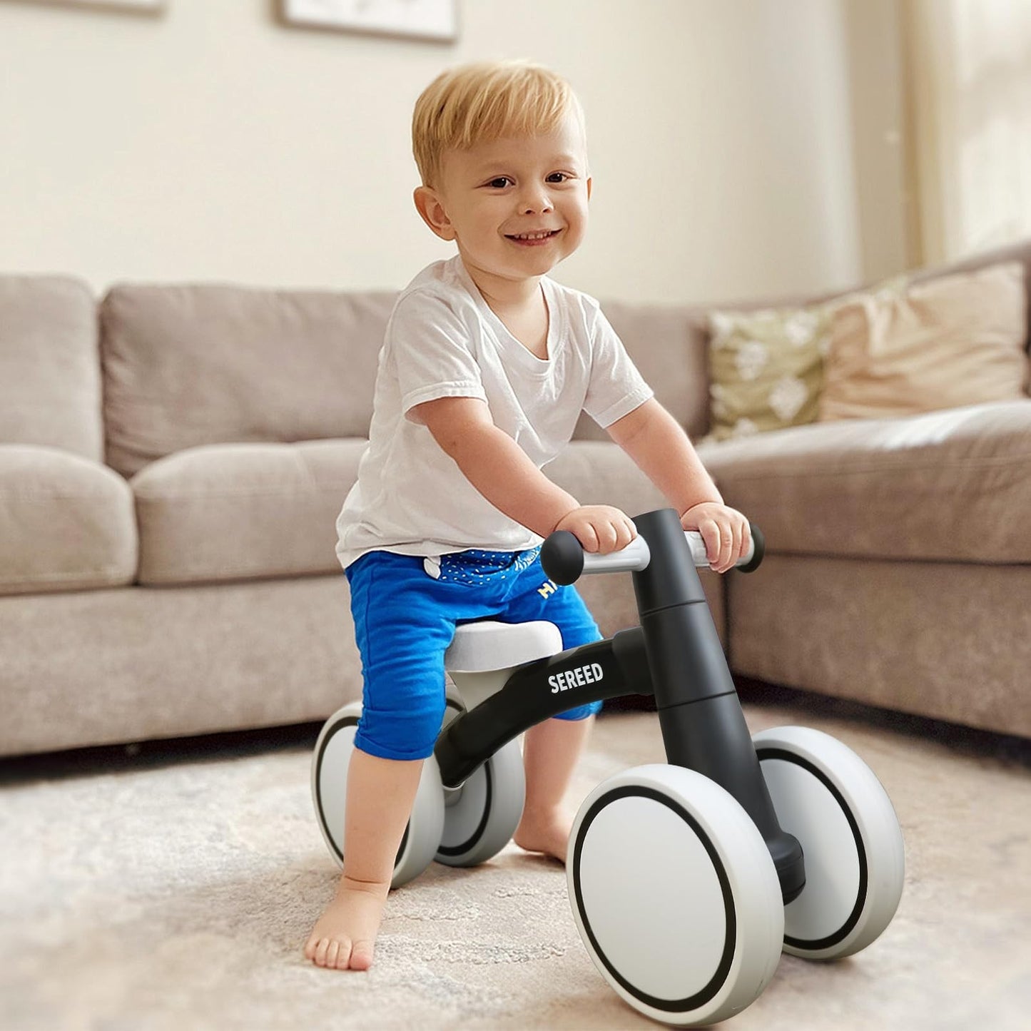 Toddler Balance Bike 12 24 Months | 4 Wheels Baby Bike for 1 Year Old | First Bi7