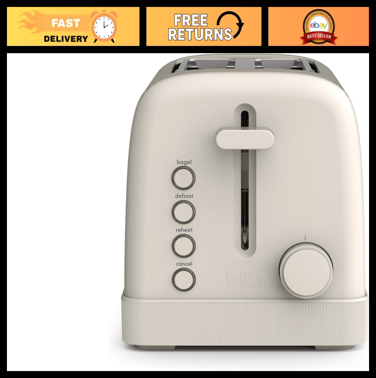 2 Slice Toaster with 6 Shade Settings, Reheat, Cancel, Bagel, Defrost, Auto Shut0