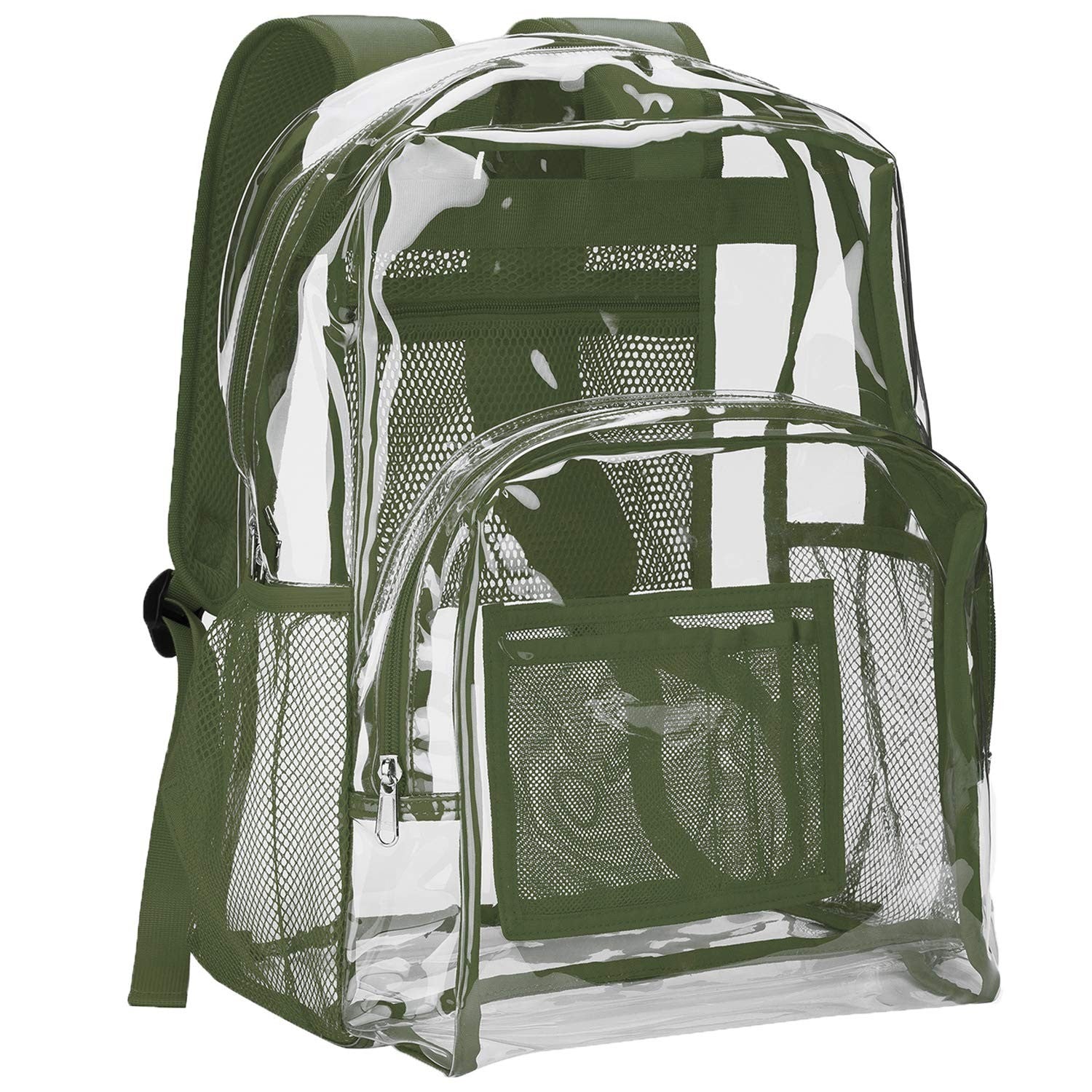 Heavy Duty Clear PVC Backpack - Transparent, Large Capacity, Reinforced Straps f1