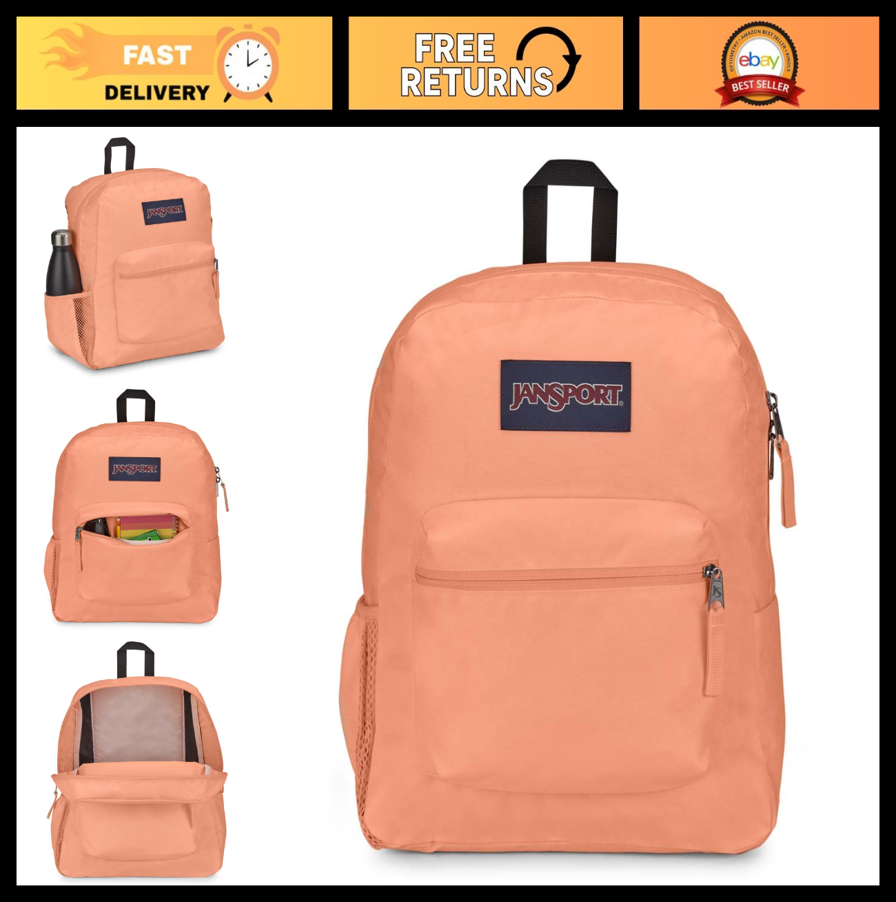 Versatile 17" Backpack   Simple Design, 1 Main Compartment & Front Pocket   Peac0