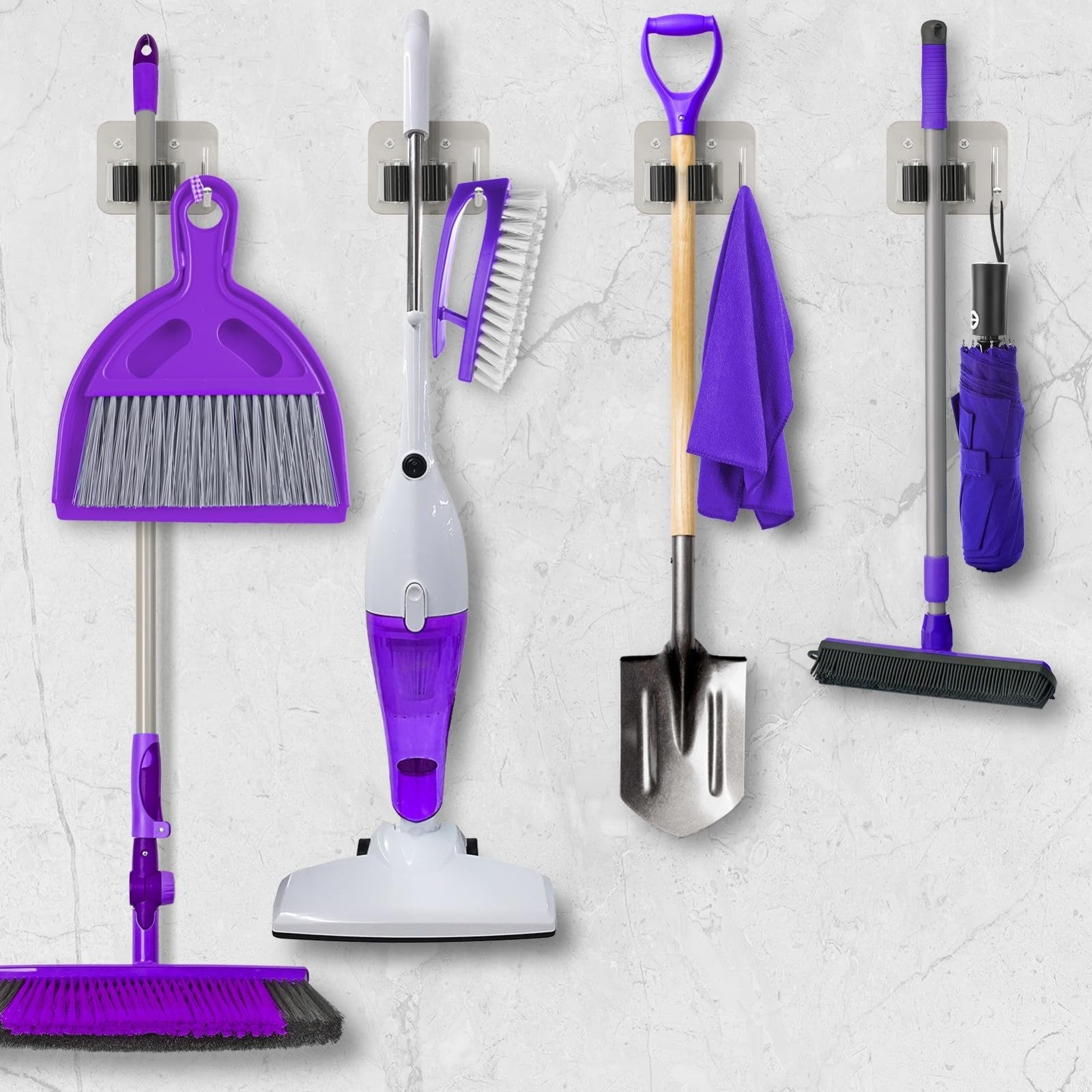 Stainless Steel Broom Holder Wall Mount Rack - Mop & Tool Organizer, Space Saver4