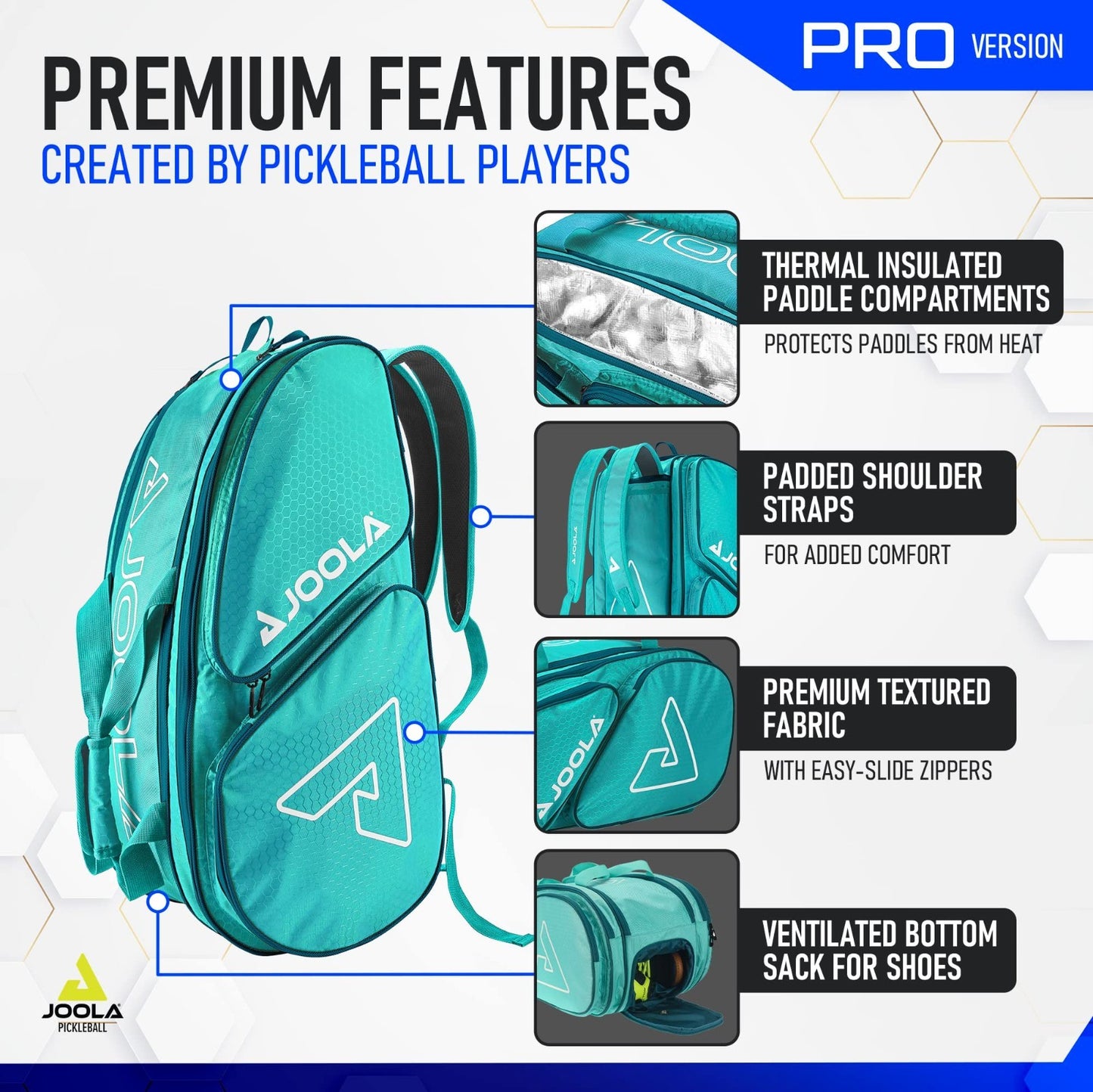 Pickleball Backpack & Duffle Bag - Thermal Insulated, Holds 4+ Paddles, Fence Ho4