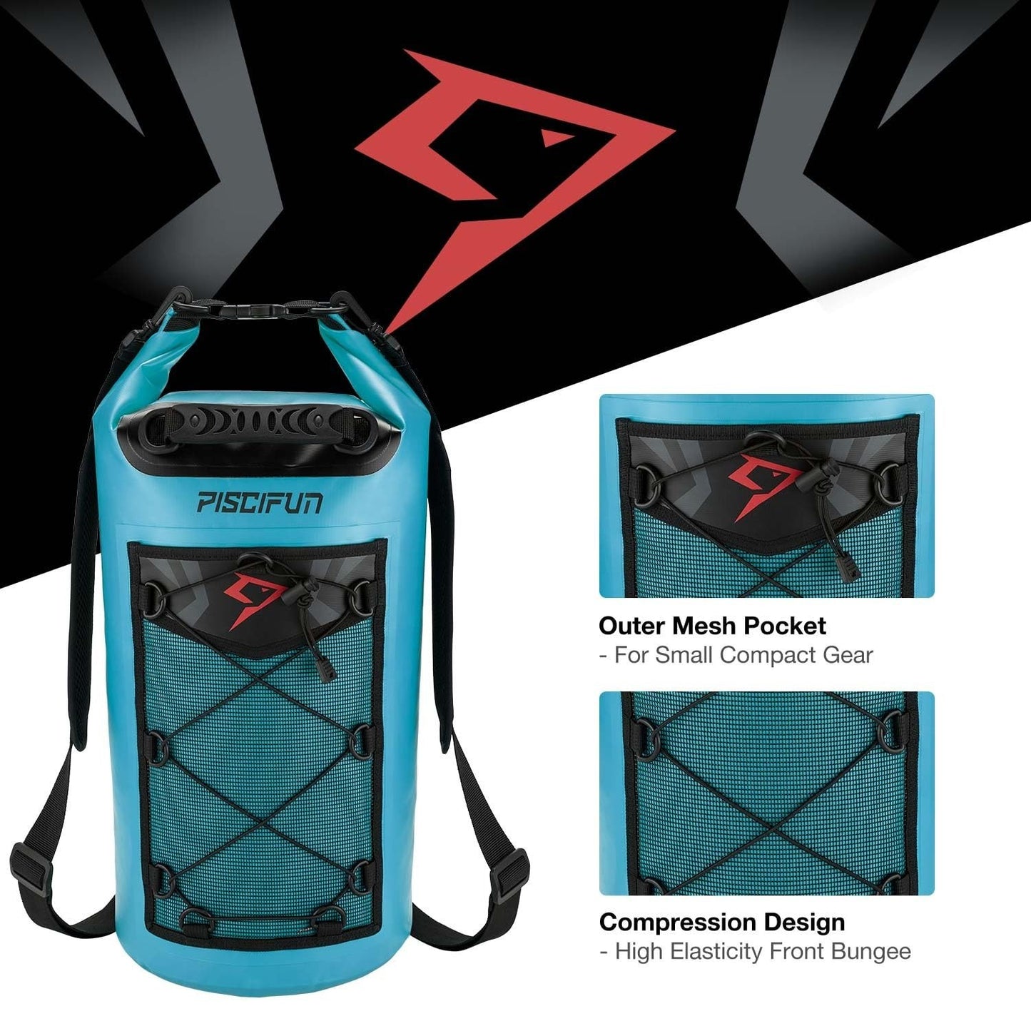 Waterproof Floating Dry Bag Backpack 10L/20L/30L/40L + Phone Case for Kayaking,5