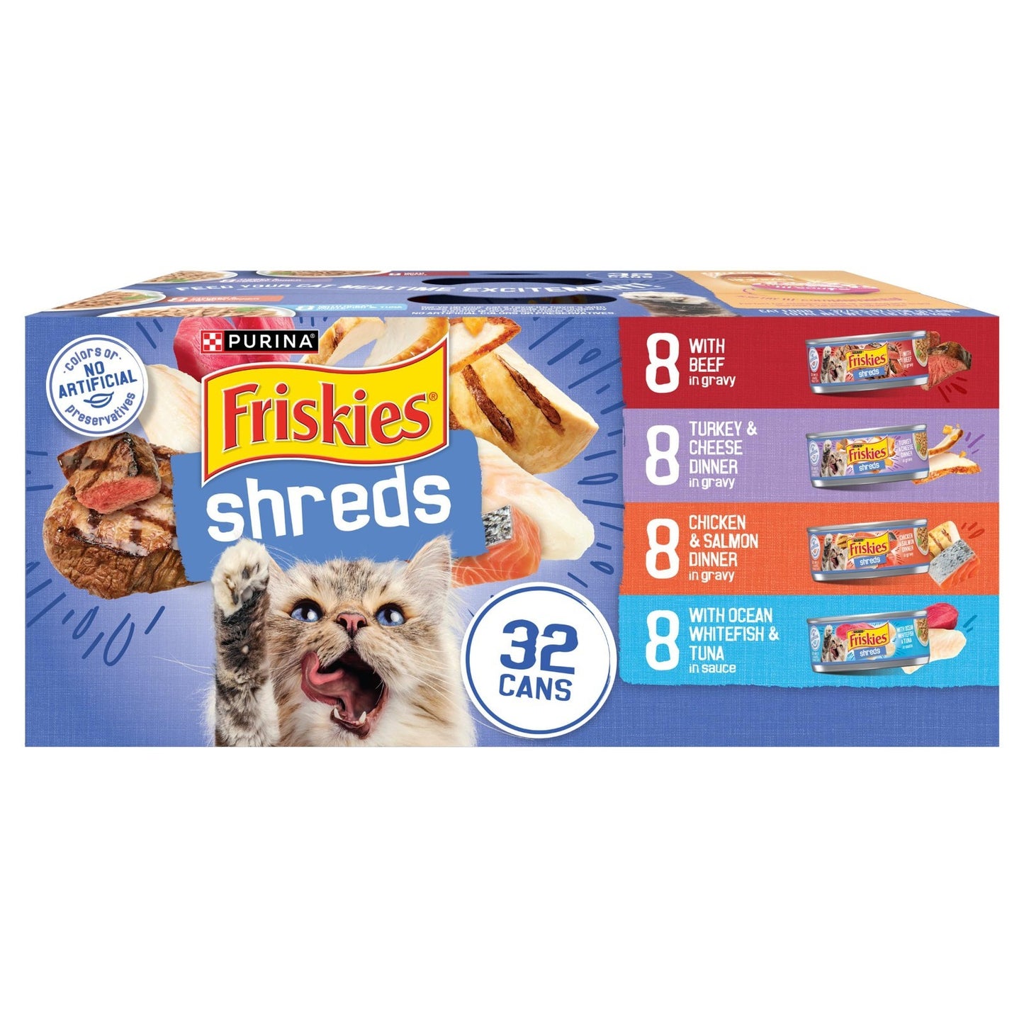 Savory Wet Cat Food Variety Pack   Beef, Turkey, Chicken, Salmon, Tuna   32 Cans1