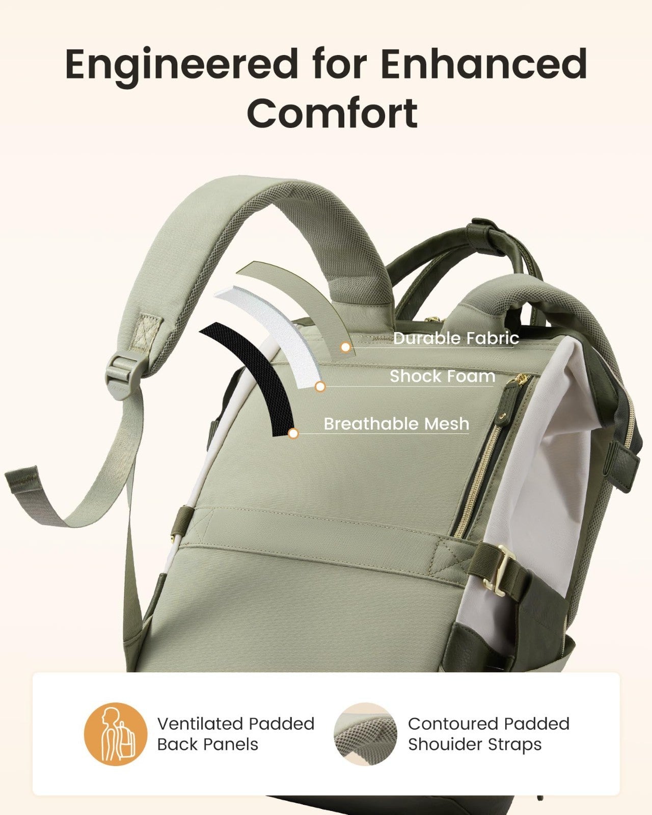 Stylish 15.6" Laptop Backpack with Tumbler Holder, Travel Bag for Work & College4