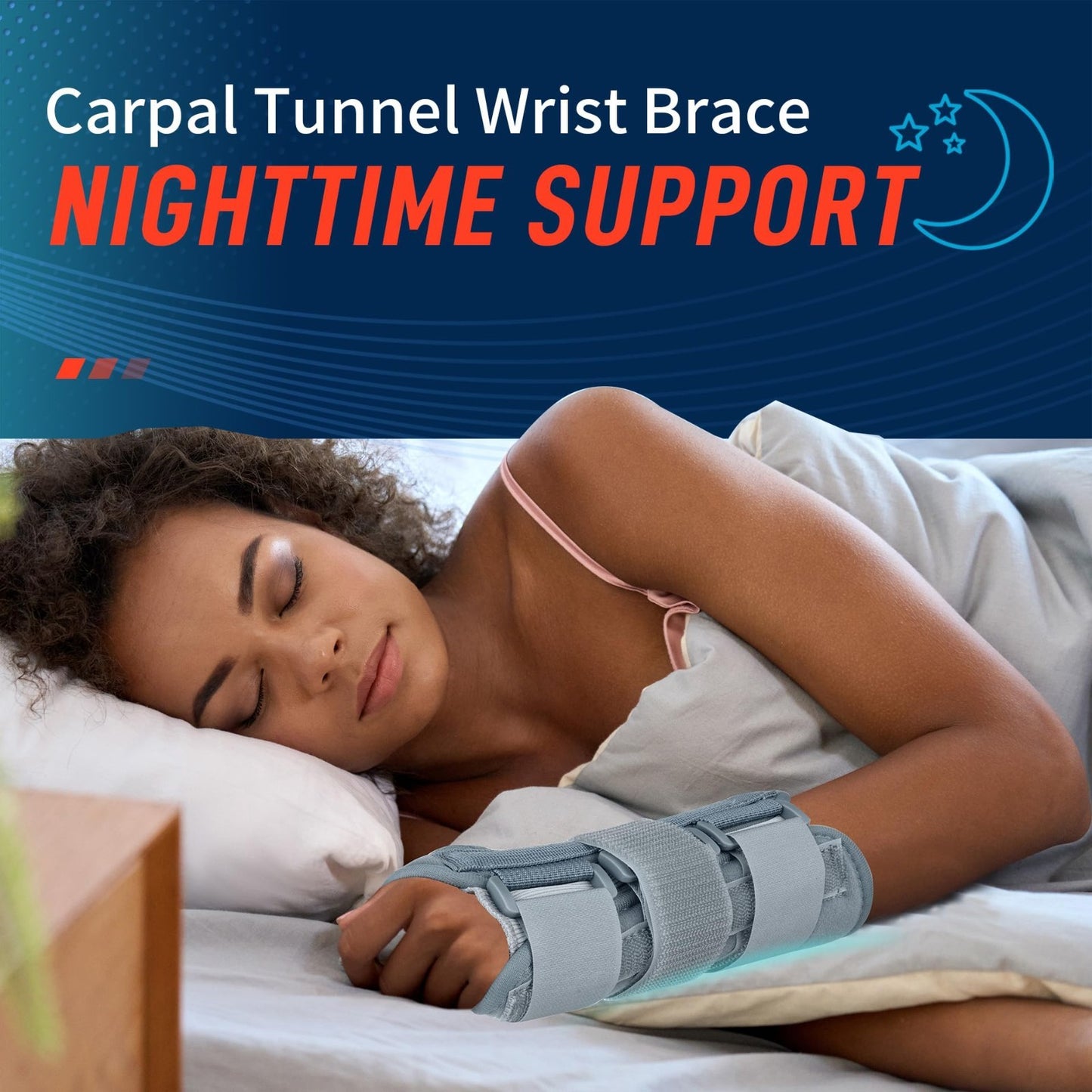 Adjustable Carpal Tunnel Wrist Brace for Men & Women, Night Sleep Support Splint2
