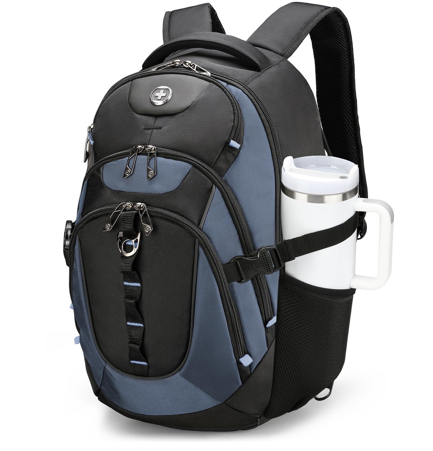 Stylish Travel Laptop Backpack with USB Charging Port, Fits 15.6" Computer, 31L1