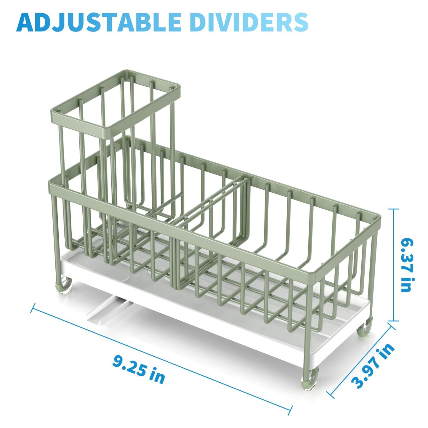 Kitchen Sink Sponge Holder Caddy Organizer, Rustproof 304 Stainless Steel, Sage1