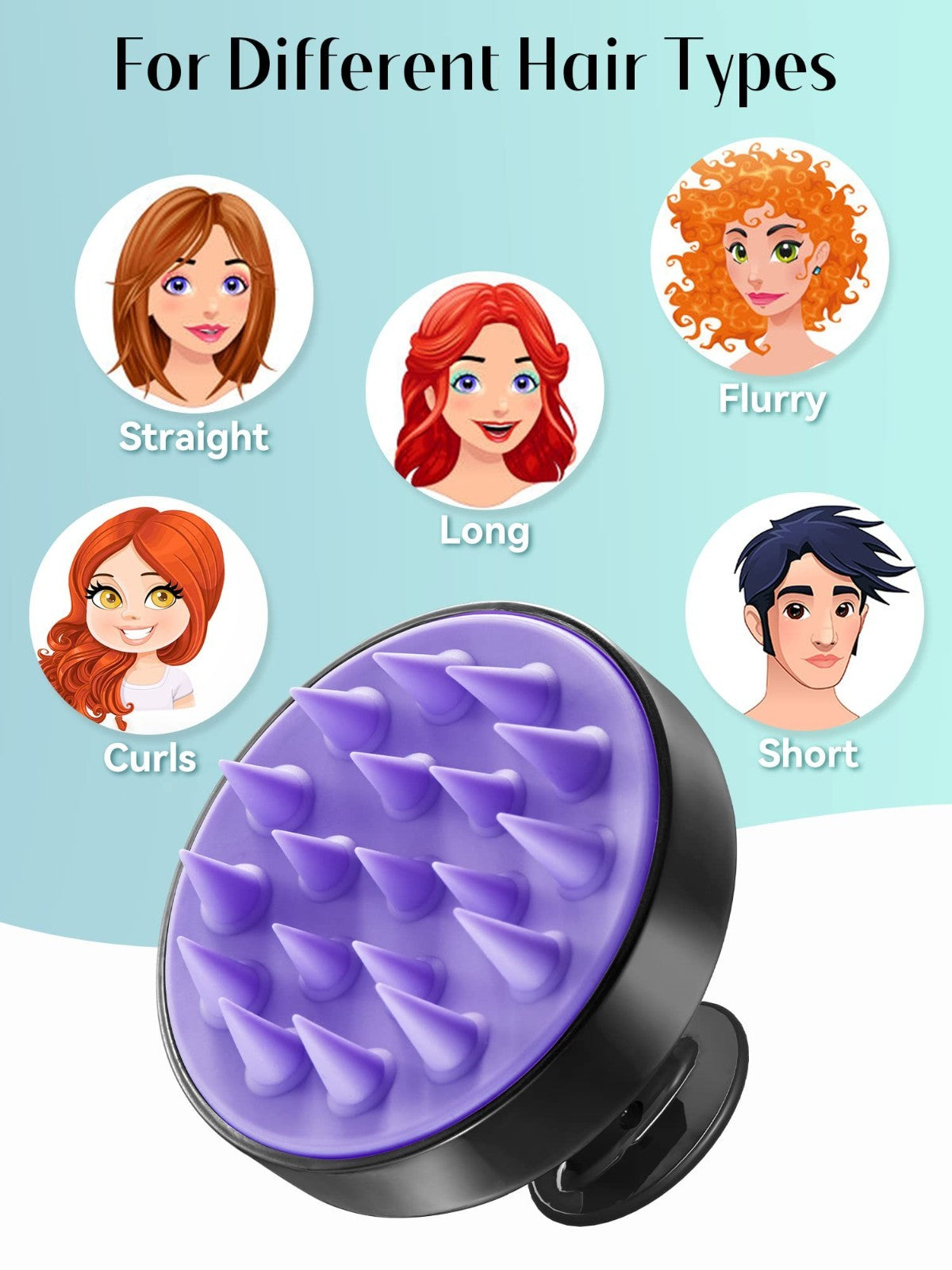 Scalp Massager Shampoo Brush   Soft Silicone Scrubber for Hair Growth & Dandruff5