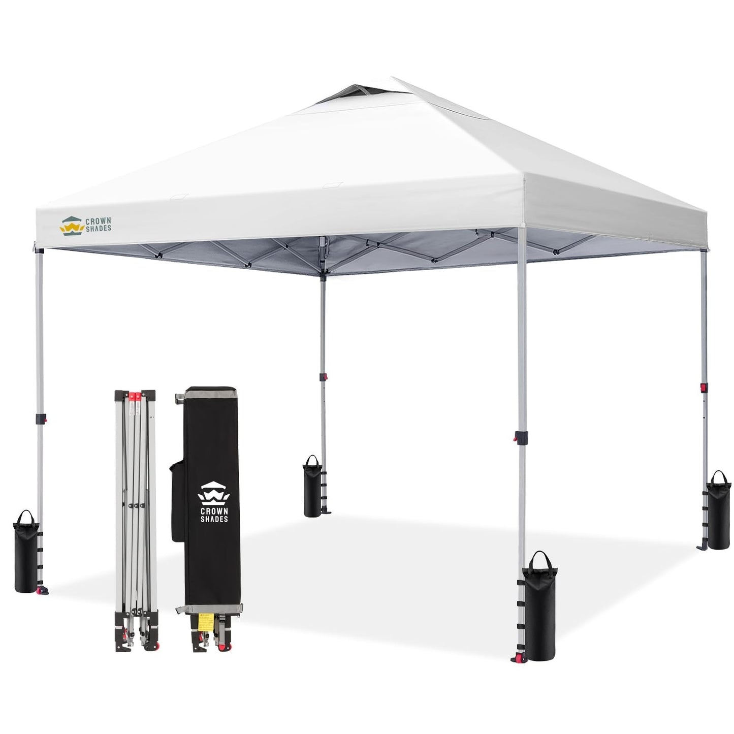 12x12 Pop Up Canopy Tent   One Push Setup, Easy Outdoor Sun Shade, Portable Gaze1