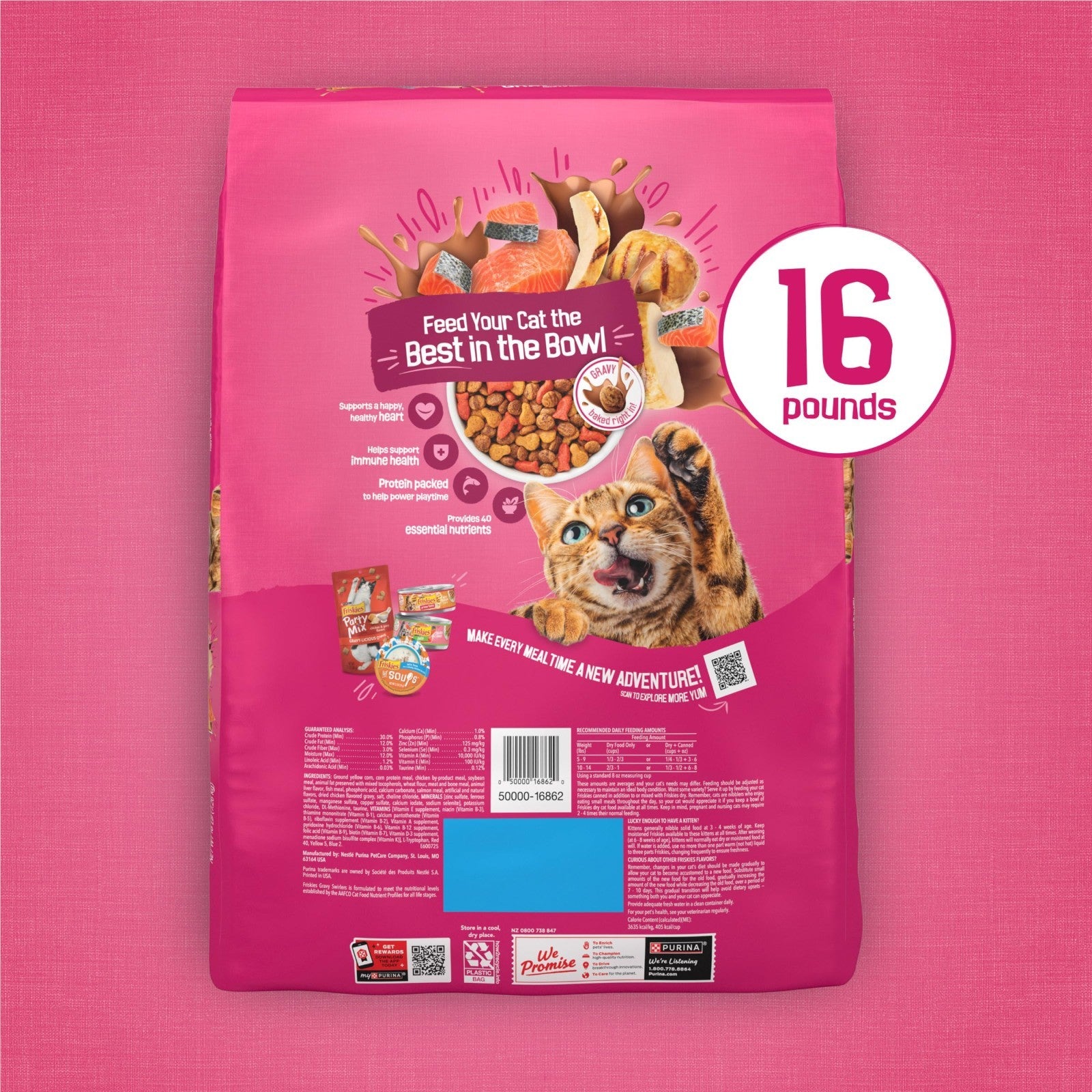 Savory Gravy Swirlers Dry Cat Food with Chicken & Salmon   16 Lb Bag10