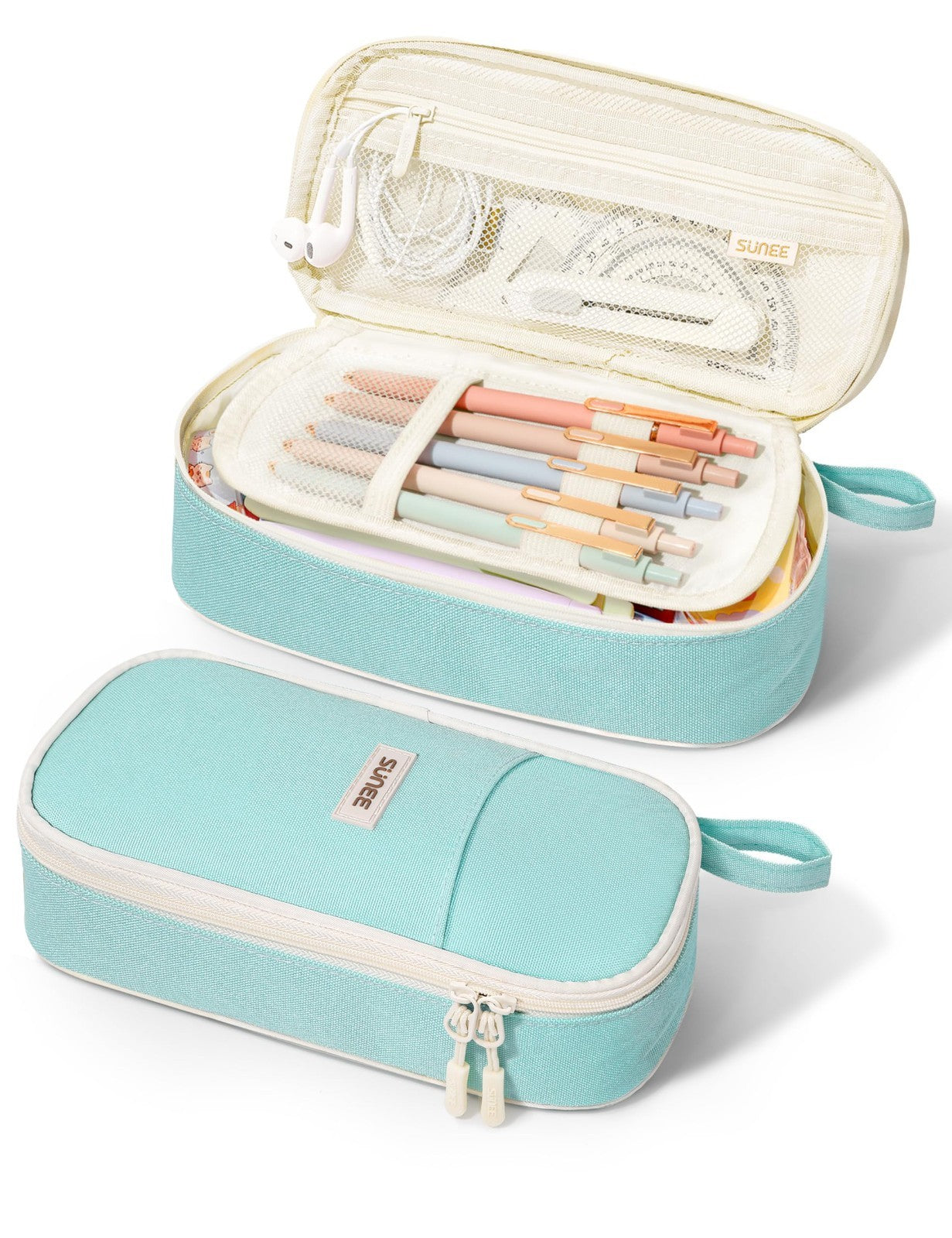 Cute Aesthetic Pencil Case   Large Zippered Pen Pouch, Kawaii Stationery Organiz1