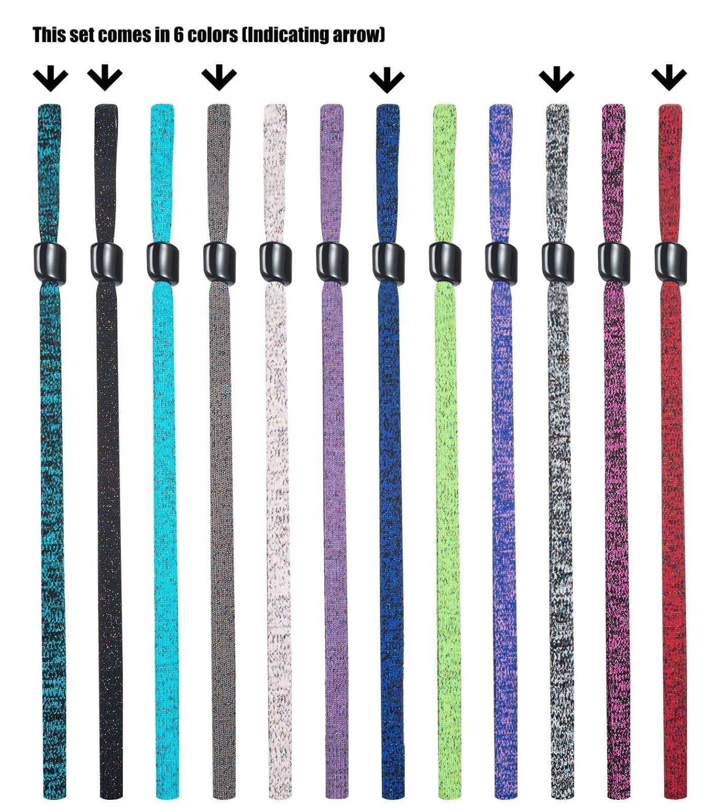 Universal Eyeglass Lanyard - 6-Pack Glasses Strap, Eyewear Retainer Cord for Spo4