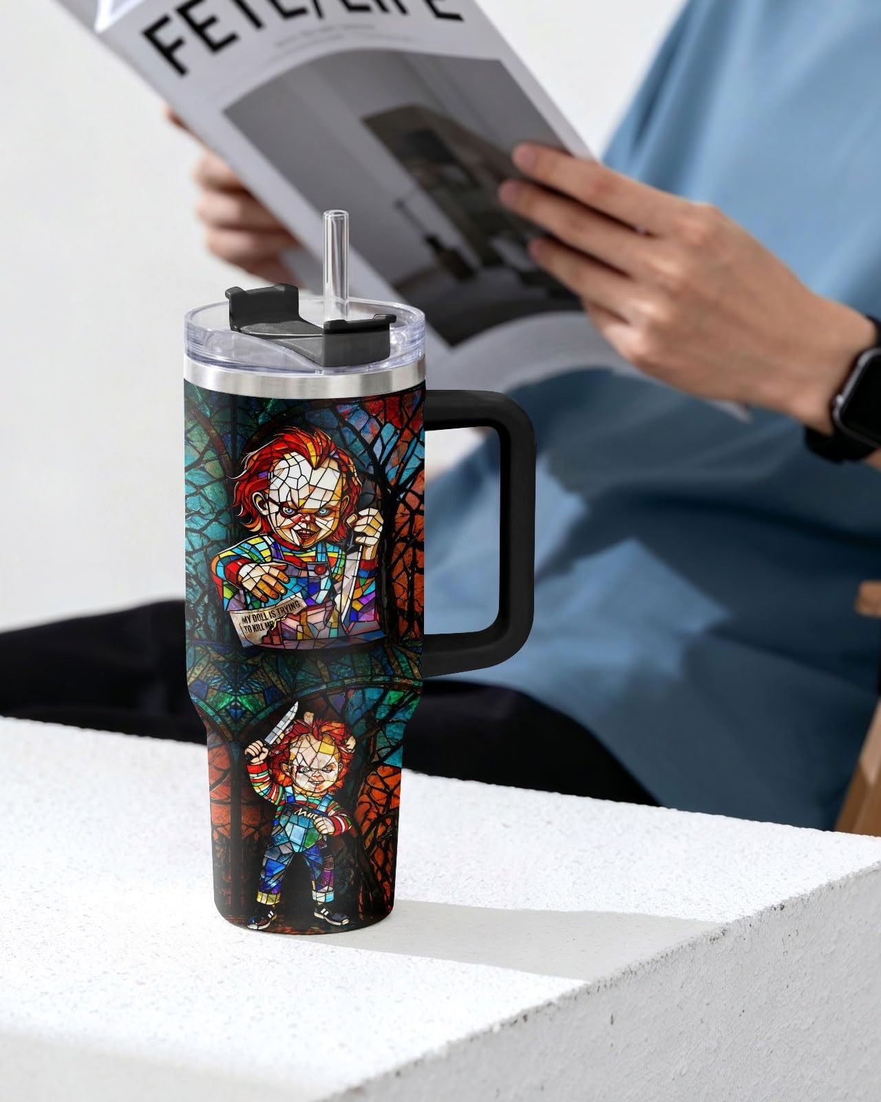 Here’s an optimized eBay title for the product:"40oz Insulated Travel Mug with6