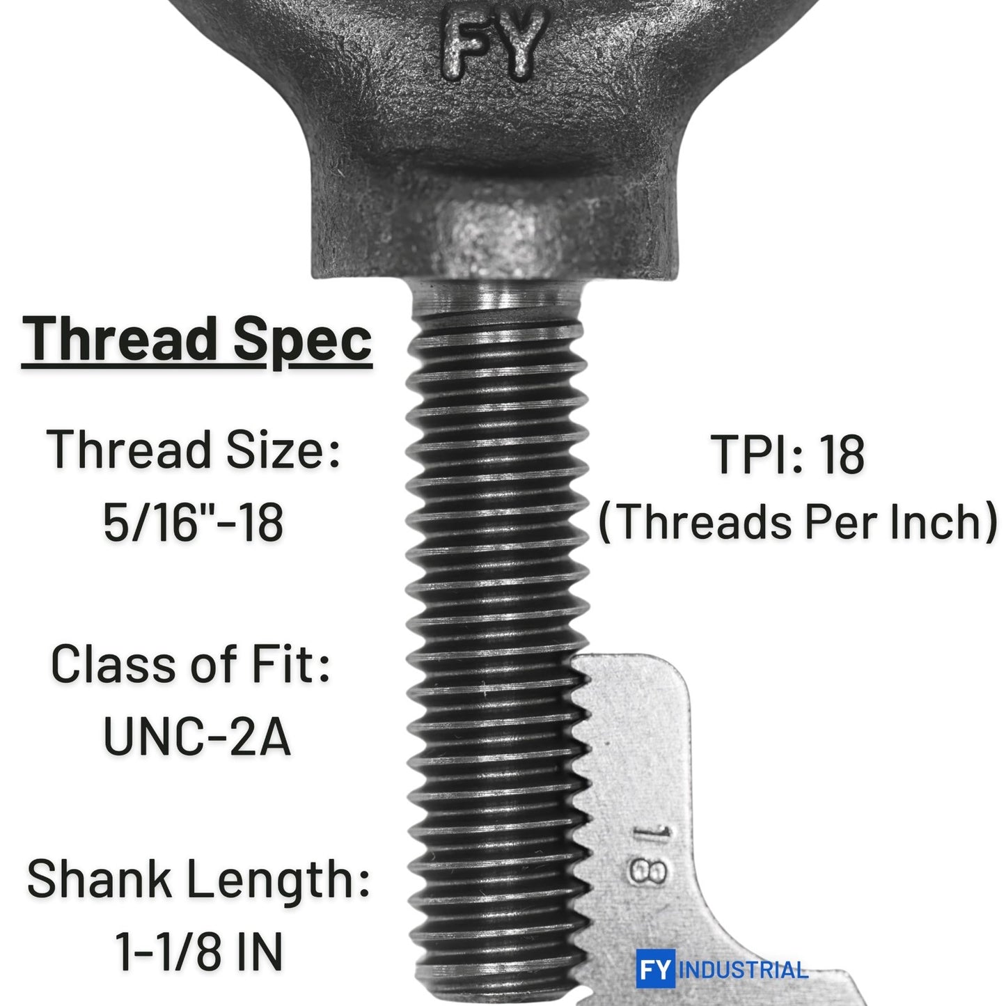 5 Pcs Heavy-Duty Lifting Shoulder Eye Bolts 5/16"-18 X 1-1/8" for Rigging & Hois4