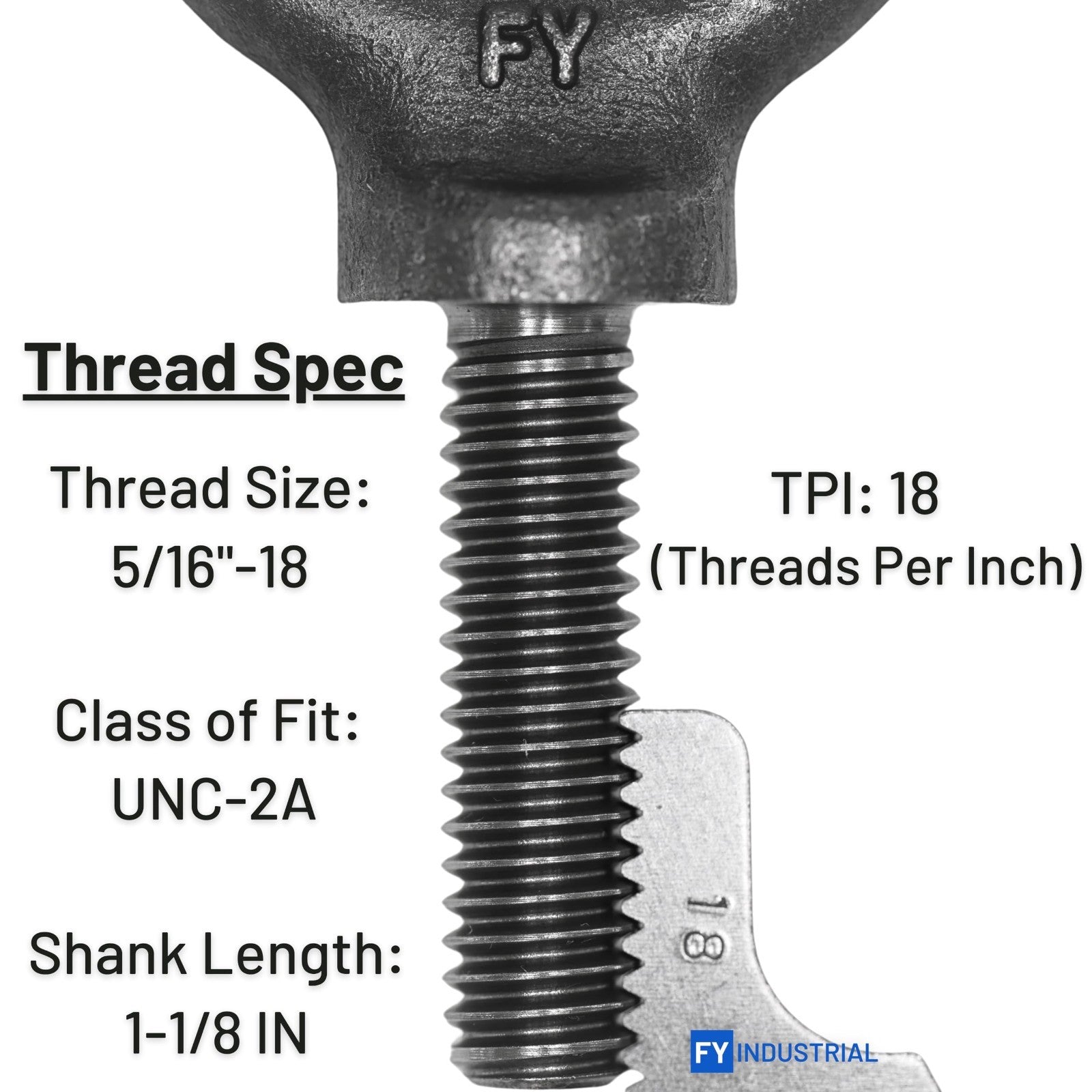 5 Pcs Heavy-Duty Lifting Shoulder Eye Bolts 5/16"-18 X 1-1/8" for Rigging & Hois4