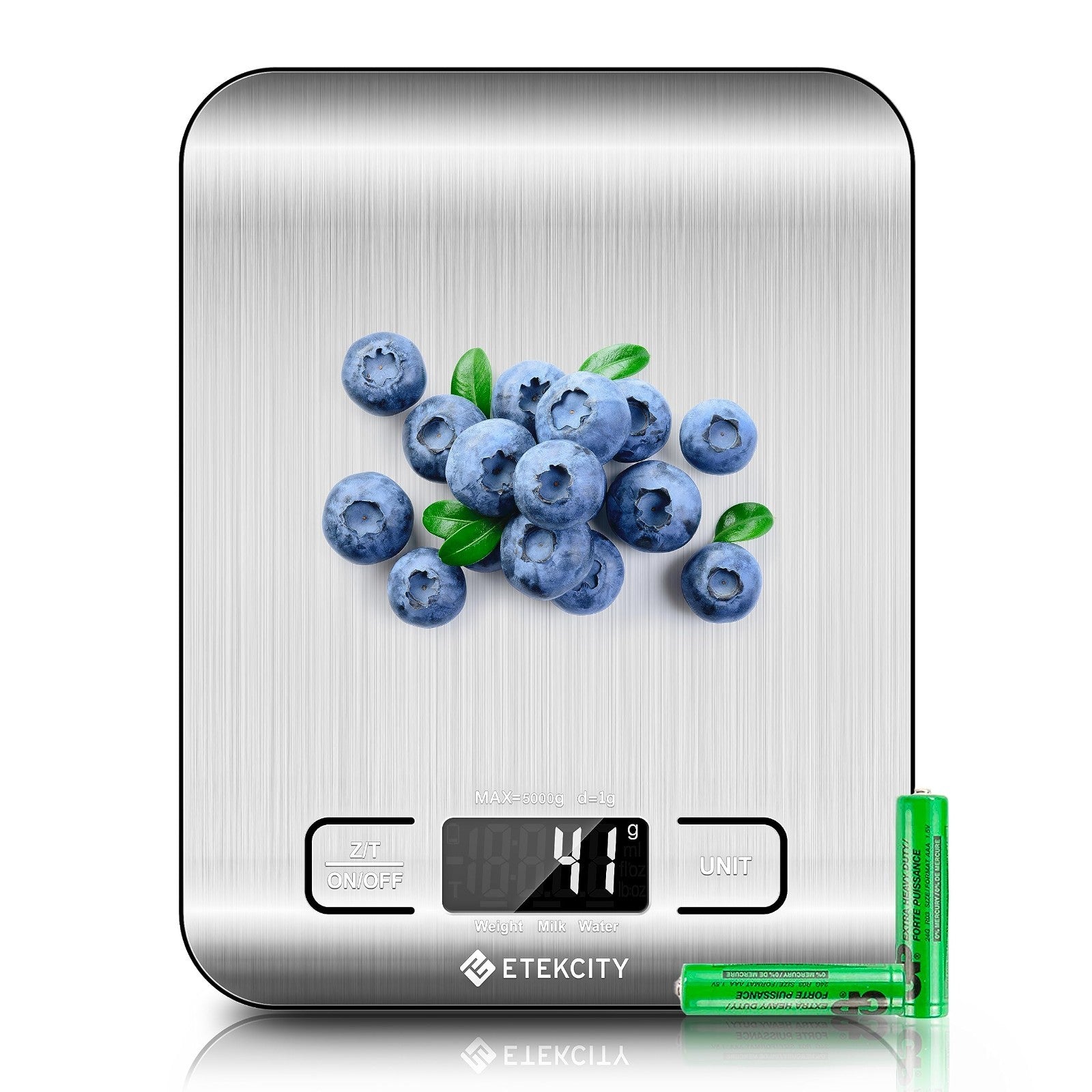 Digital Kitchen Scale   11lb Capacity, Grams/Ounces, Tare Function, Stainless St1