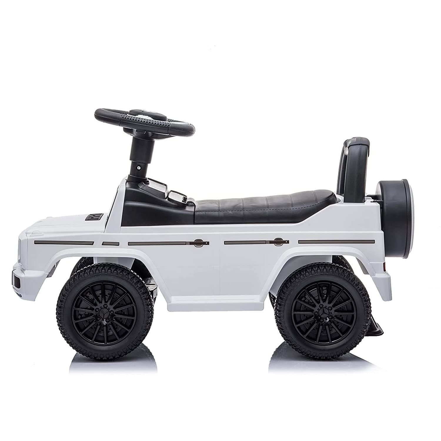 Kids Ride-On Car Stroller Mercedes G-Wagon Push Car with Lights, Horn & Music -4