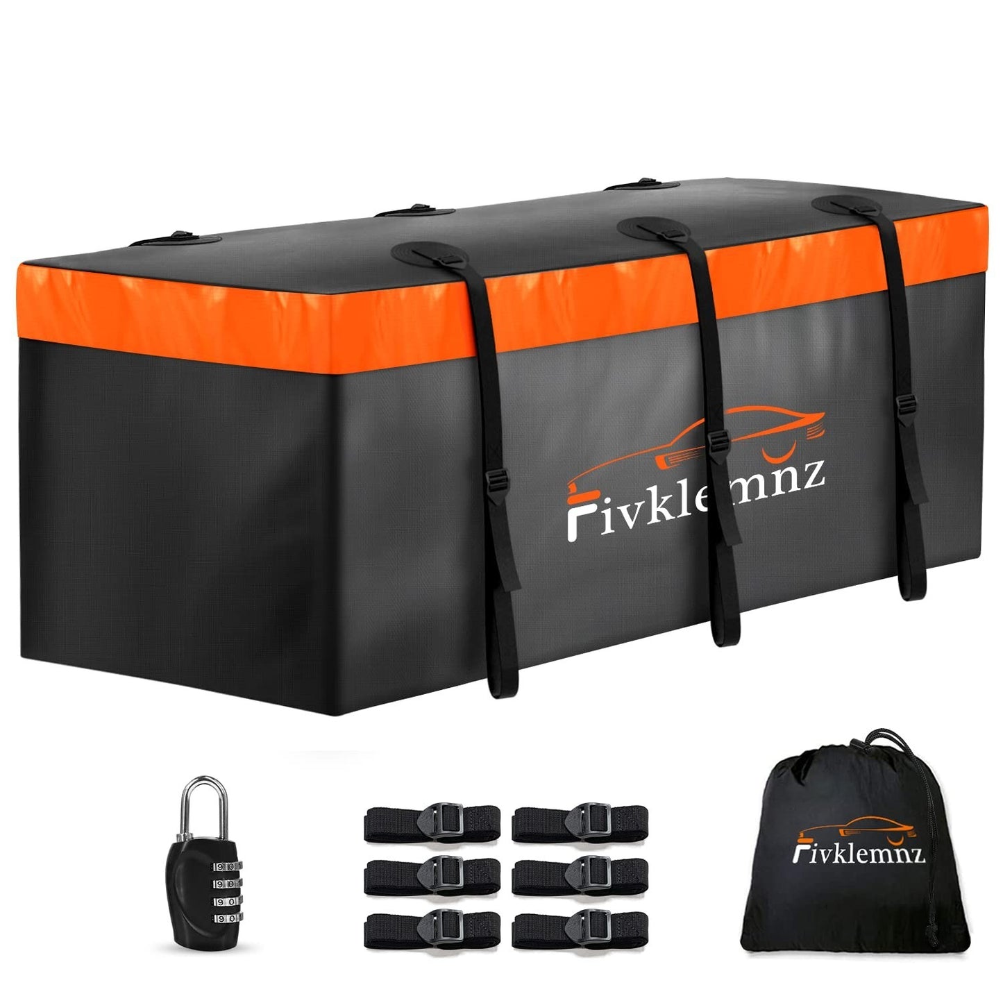 20 Cubic Waterproof Hitch Cargo Carrier Bag | Soft Luggage Bag with Straps & Loc1