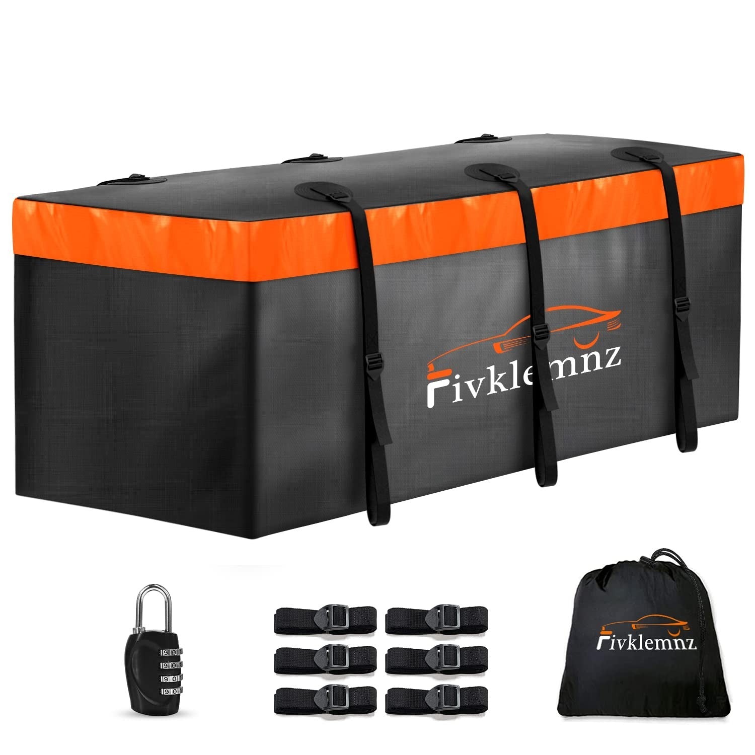20 Cubic Waterproof Hitch Cargo Carrier Bag | Soft Luggage Bag with Straps & Loc1