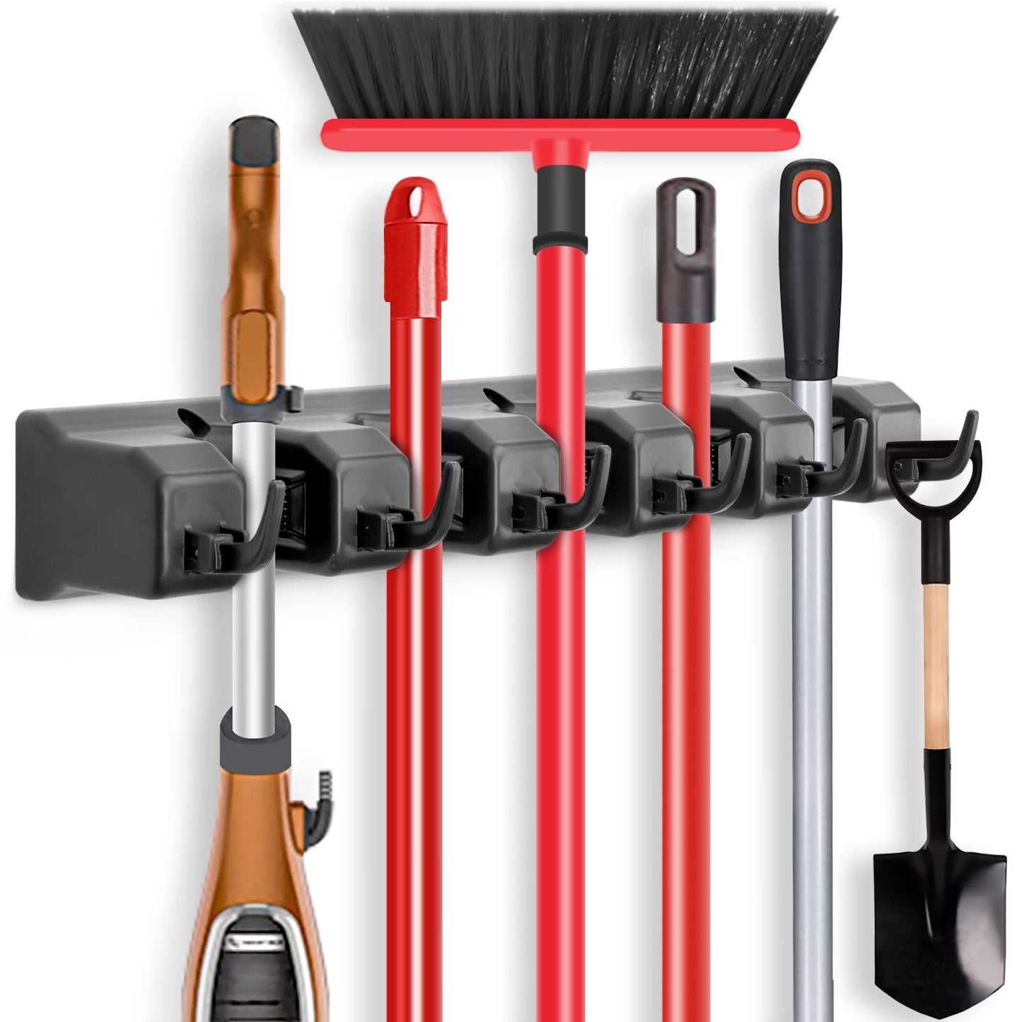Wall Mount Mop and Broom Holder - Space-Saving Organizer Tool Rack for Home Stor1