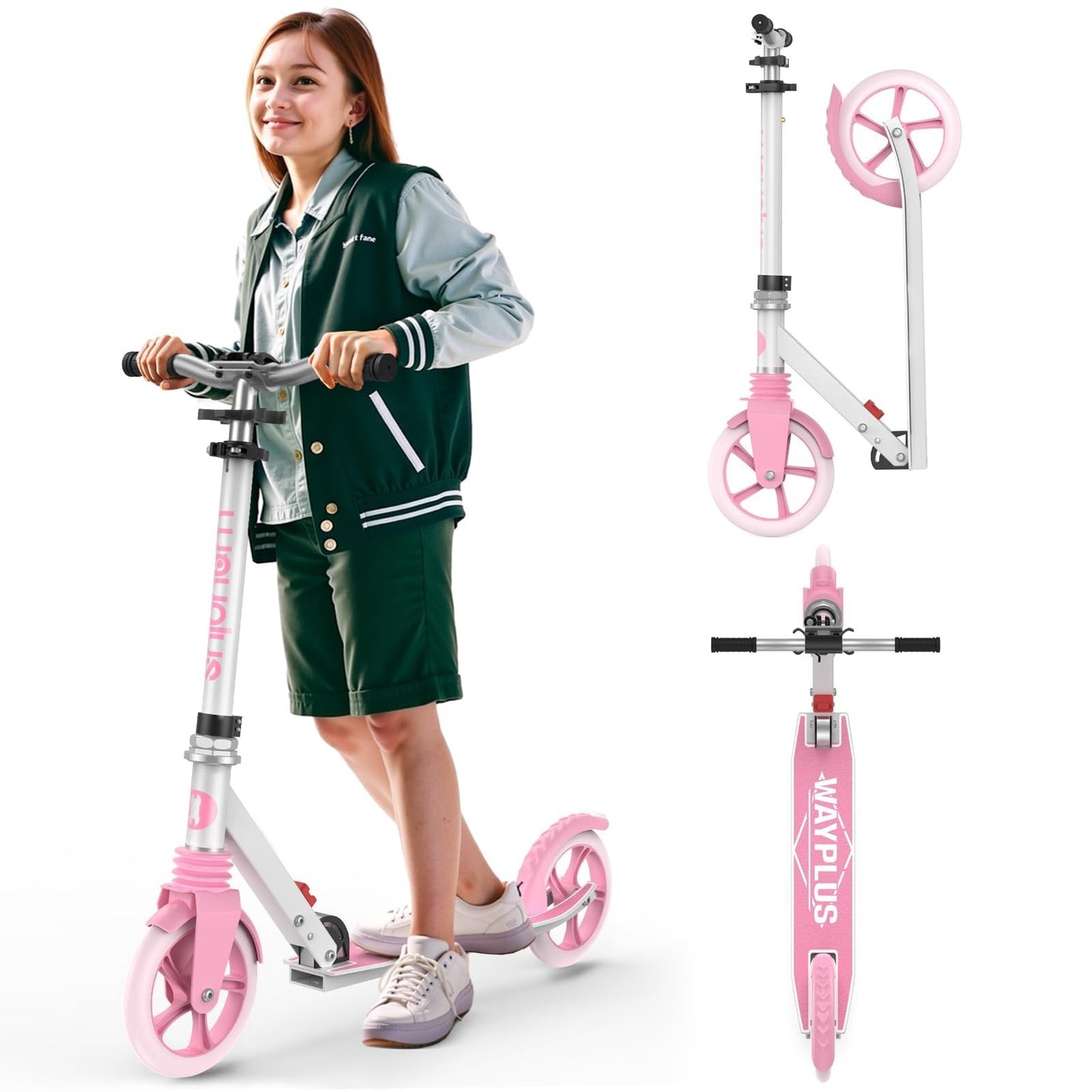 Kick Scooter for Ages 6+, Teens & Adults - 8" Big Wheels, 240lb Weight Capacity7