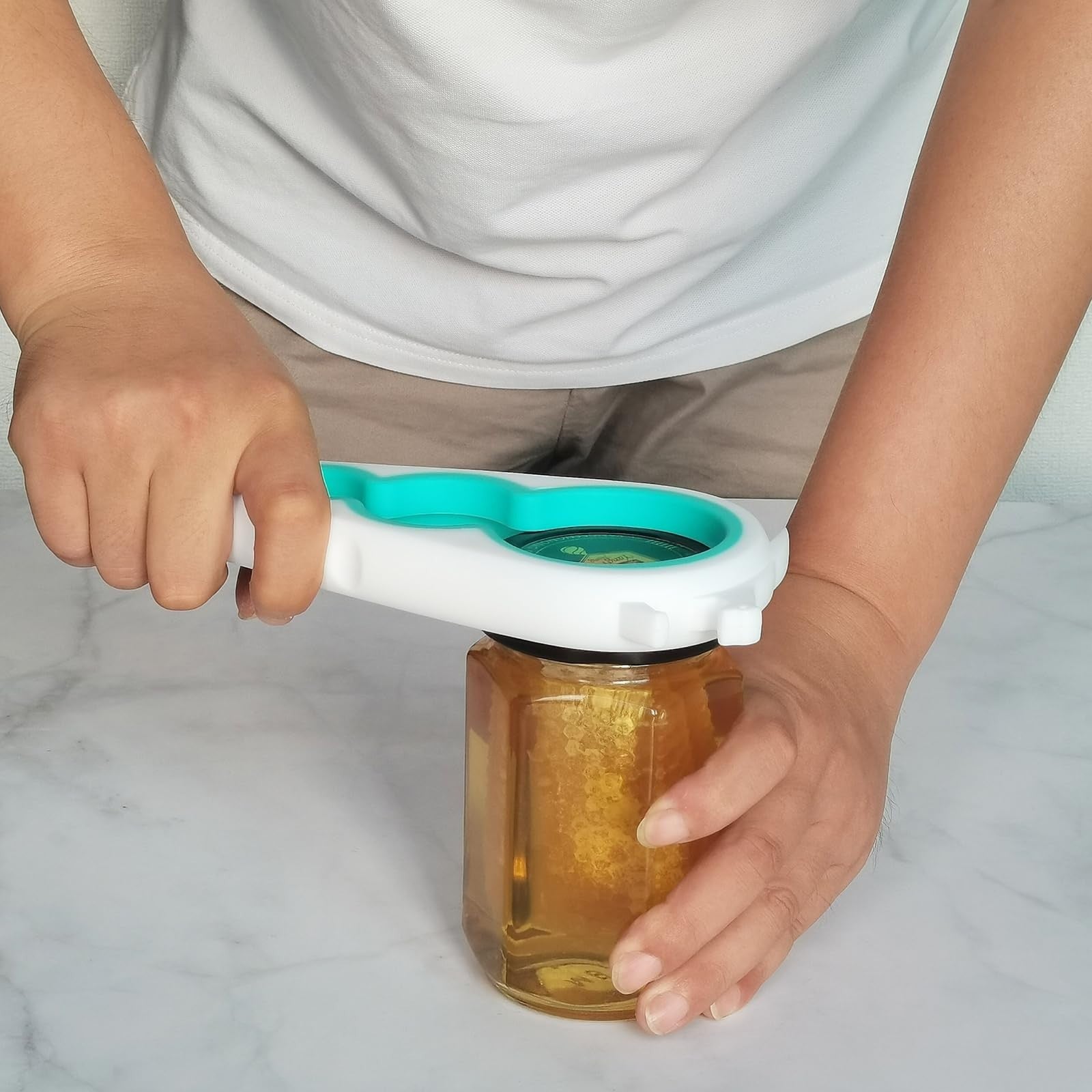 5 in 1 Jar Opener for Seniors & Arthritis   Adjustable Lid & Bottle Opener, Non 6