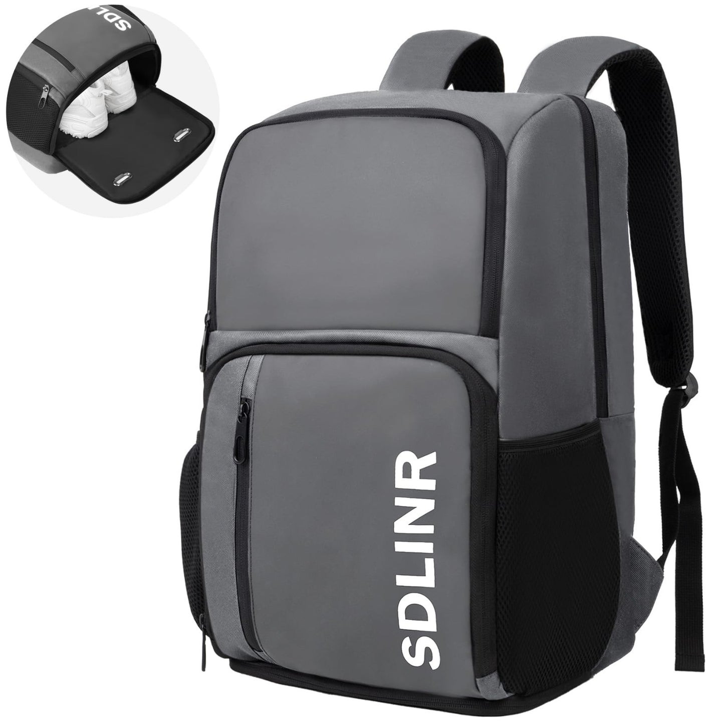 Large Pickleball Backpack Fits 4+ Paddles, Shoe Compartment, 35L, Water-Resistan1