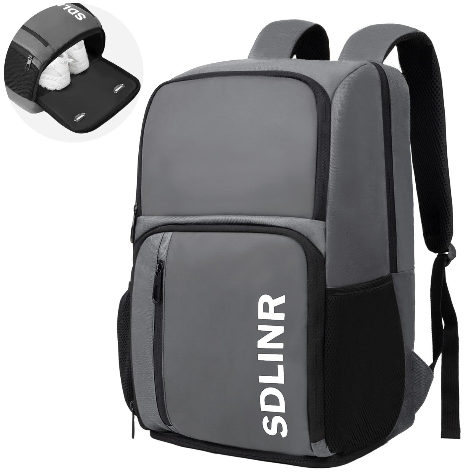 Large Pickleball Backpack Fits 4+ Paddles, Shoe Compartment, 35L, Water-Resistan1