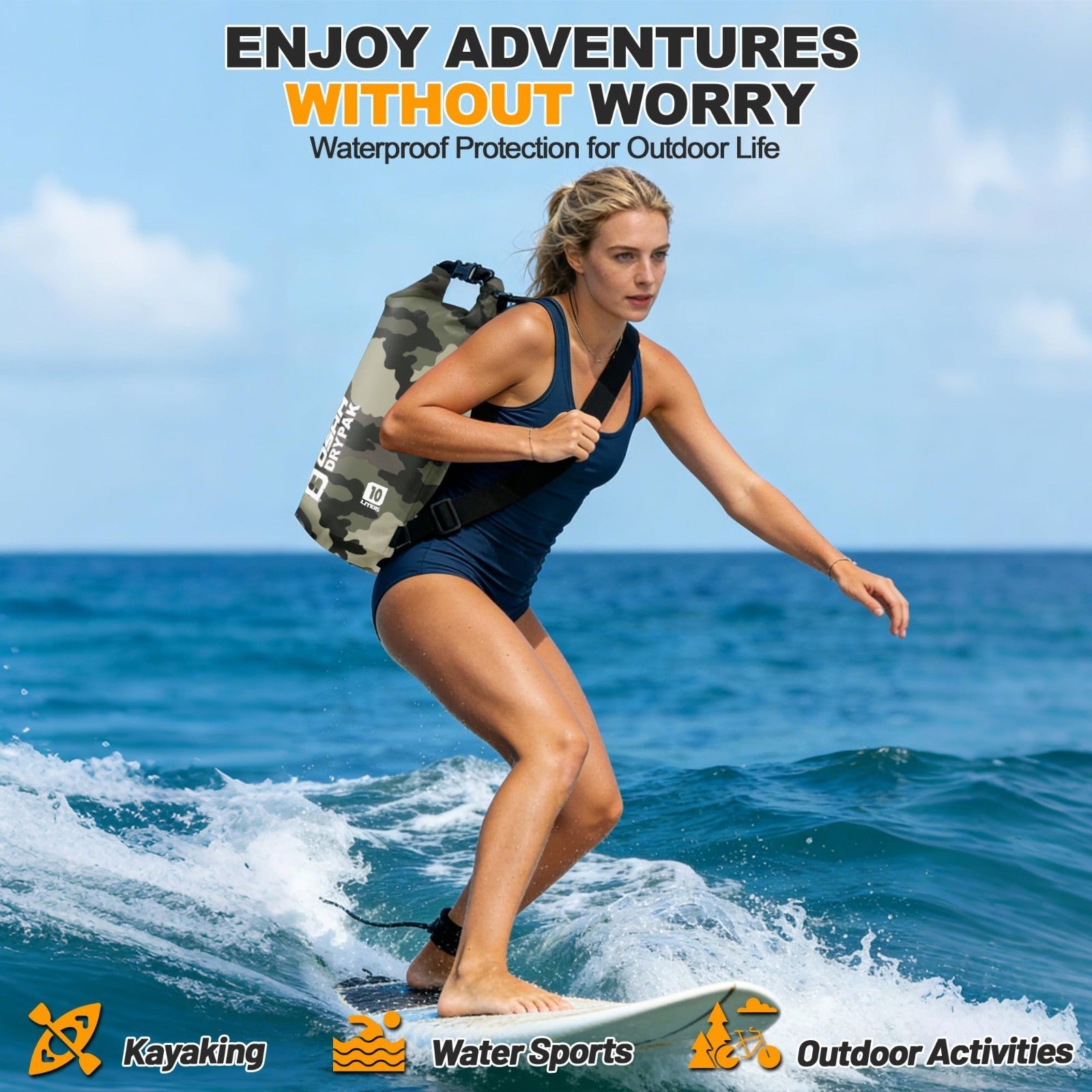 Waterproof Dry Bag 5L/10L/20L/30L/40L - Lightweight Roll Top Backpack for Travel5