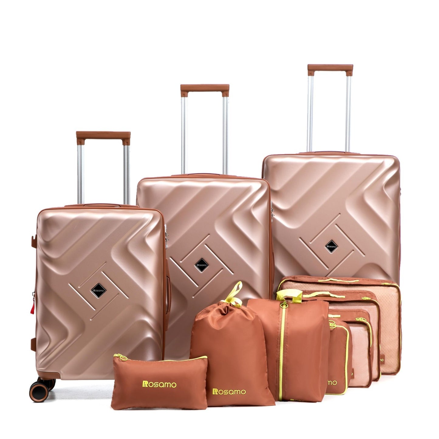 10-Piece Expandable Luggage Set - 22" Carry-On Suitcase, Hard Shell, Spinner Whe1