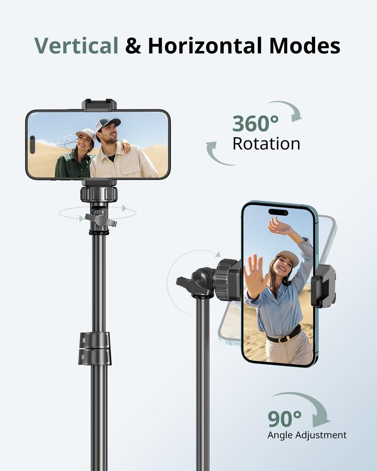62" Extendable Phone Tripod with Wireless Remote & Holder   Selfie Stick for Vid4