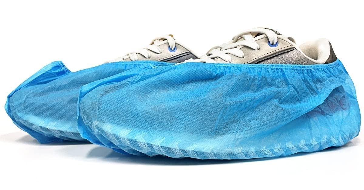 100 Pcs XL Disposable Non Slip Shoe Covers   Thick Oversized Booties for Home Us1