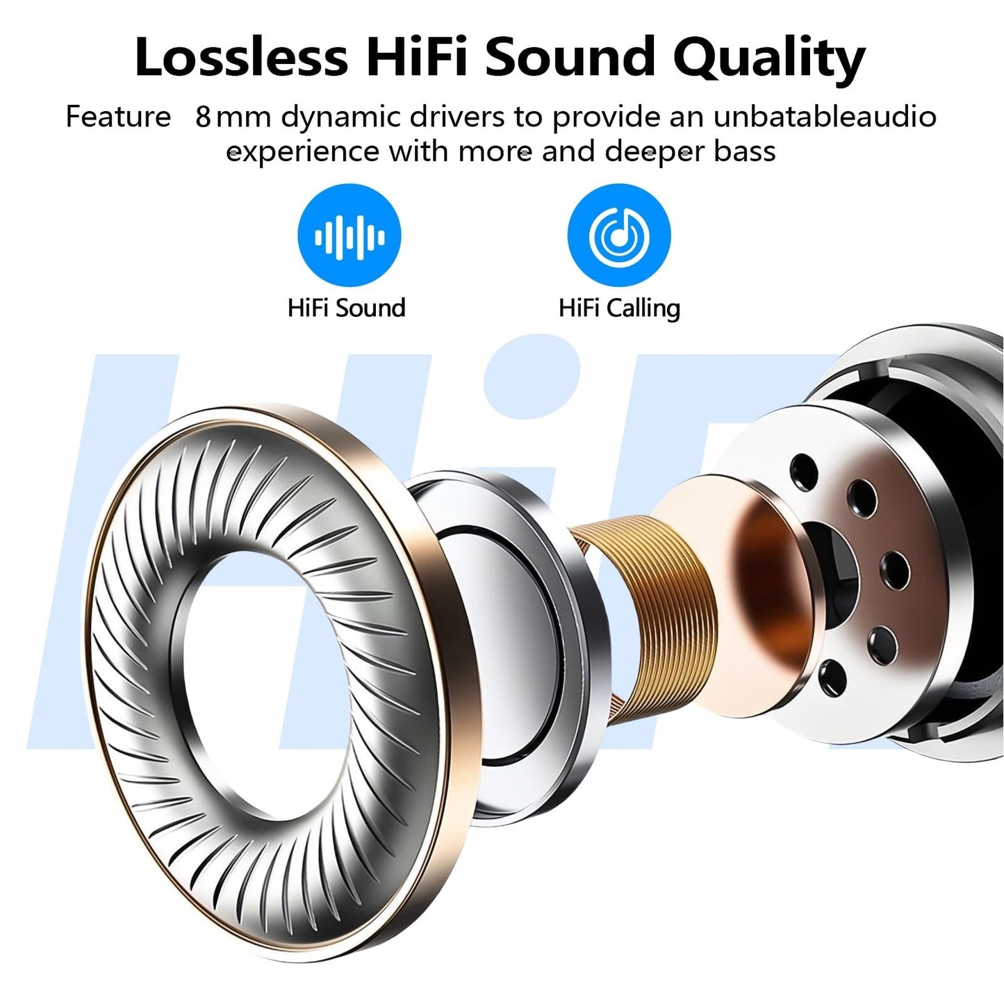 Wireless Earbuds Bluetooth 5.3   Lightweight In Ear Headphones, Premium Sound, B2