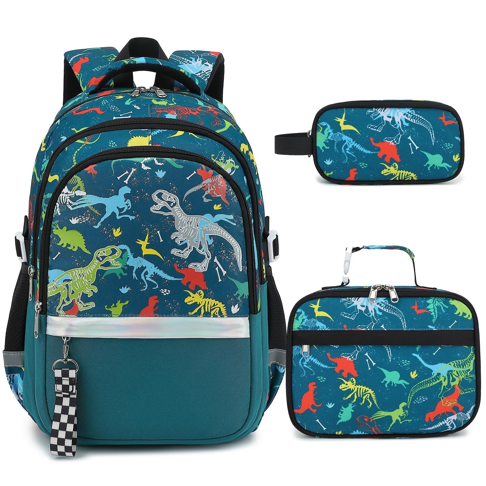 Luminous Boys Backpack Set   3PCS with Lunch Box & Pencil Case   School Gear1