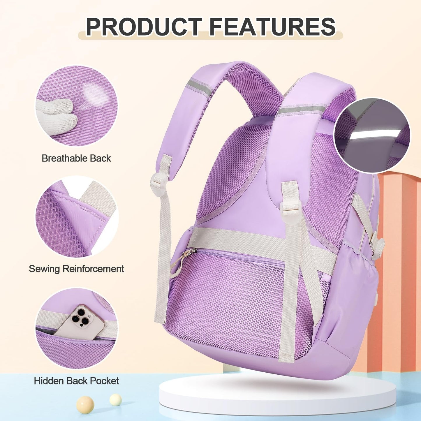 3PCS Girls School Backpack Set with Lunch Box & Pencil Pouch   Stylish & Durable3