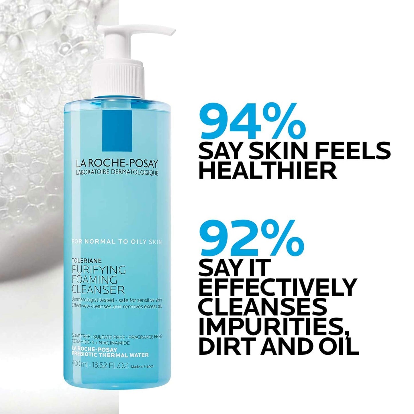 Oil-Free Foaming Facial Cleanser for Sensitive Skin with Niacinamide & Ceramides4