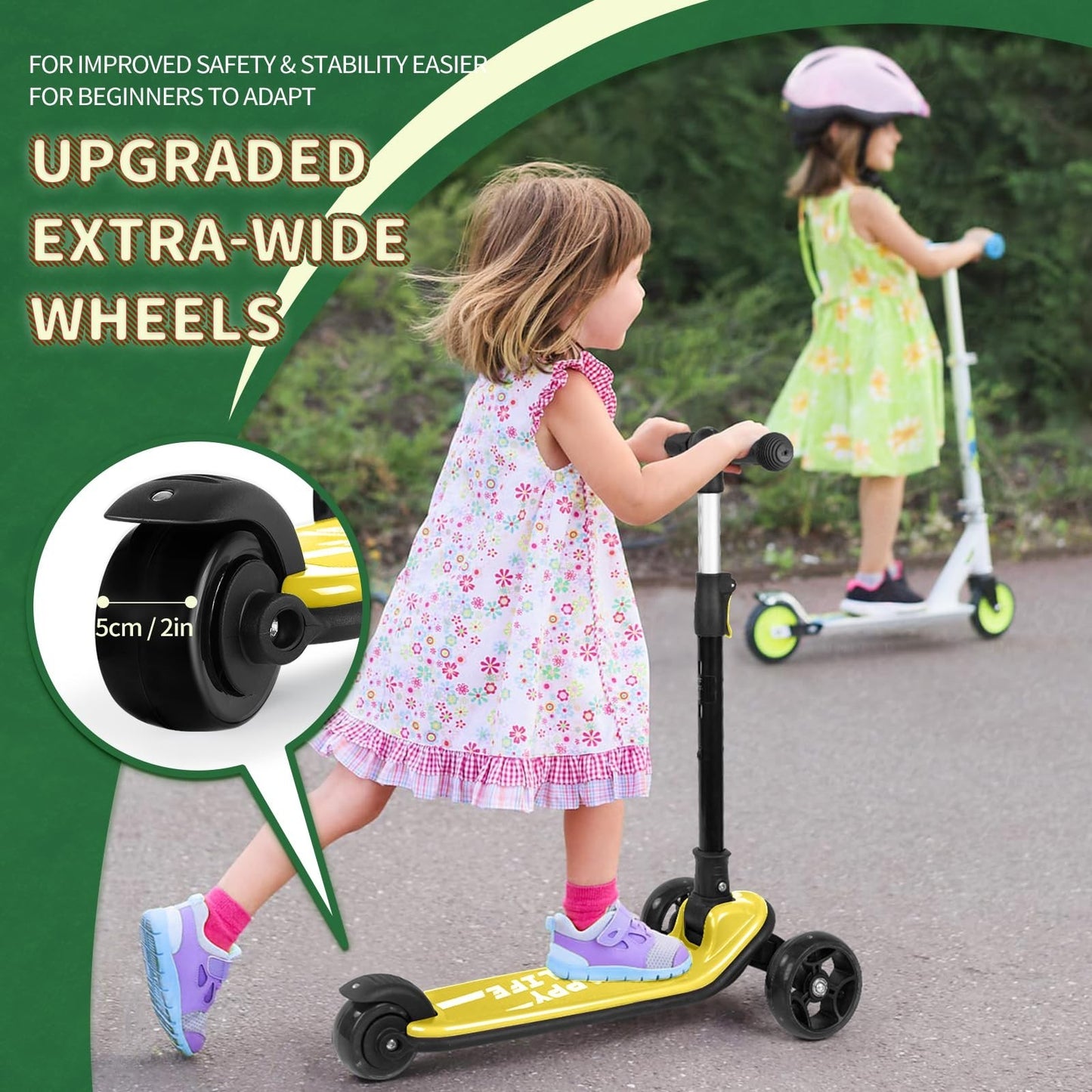 3-Wheel Kids Scooter Ages 3-10, Adjustable Height, Safe & Durable Design5
