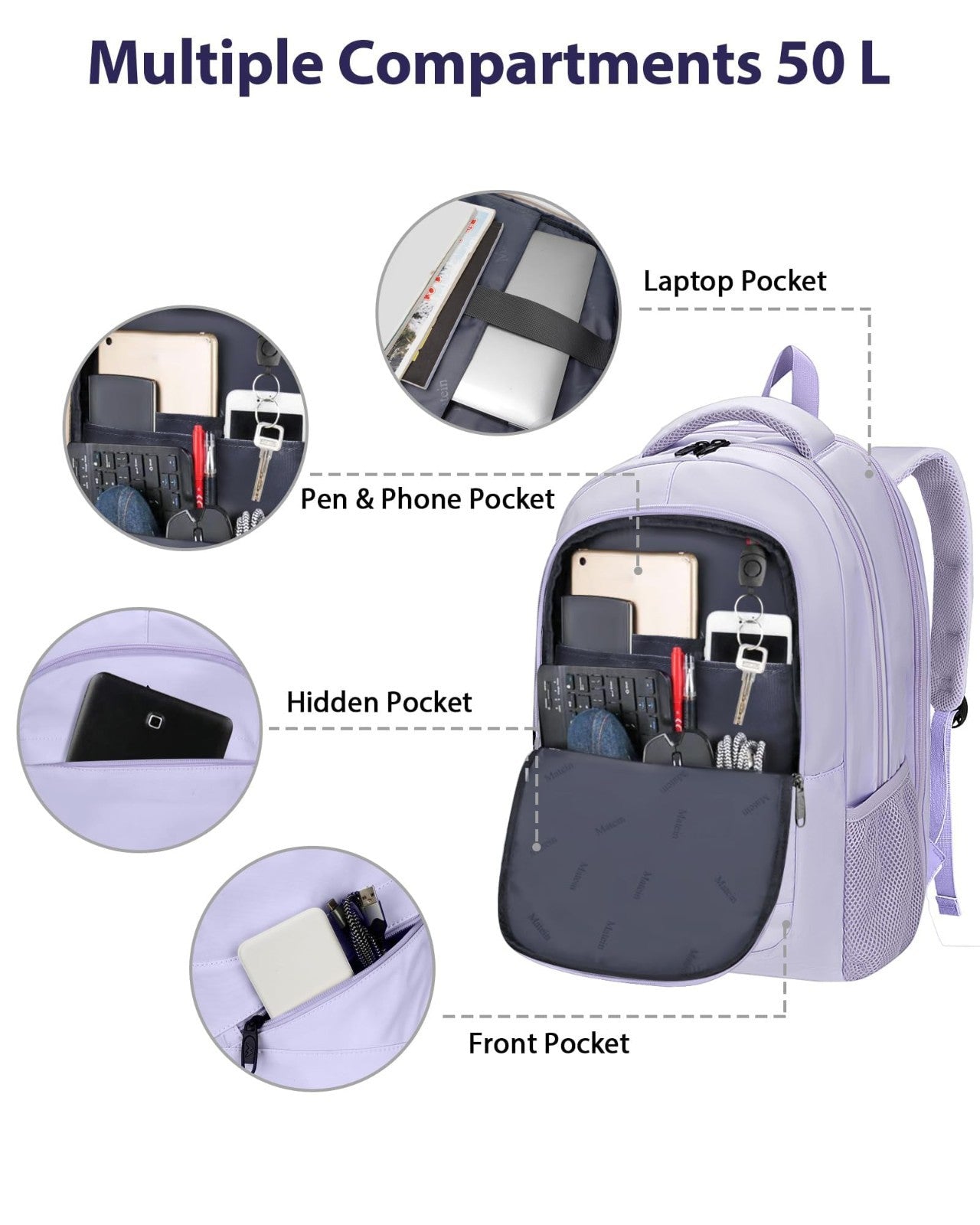 Extra Large Laptop Backpack for Women, TSA Friendly Travel Bag, Durable & Stylis4