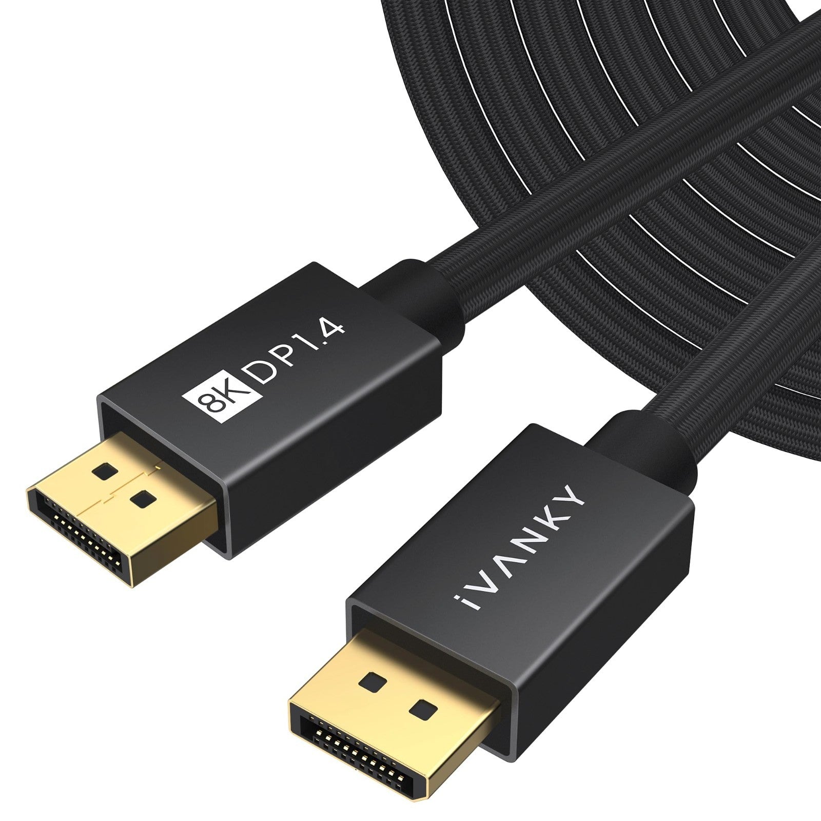 8K DisplayPort Cable 25ft, 32.4Gbps DP 1.4 for Gaming Monitor, HBR3, HDR, HDCP 21