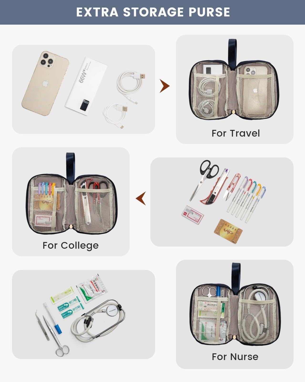 Stylish 15.6" Laptop Backpack for Women, USB Port, Waterproof Travel Bag, 2PCS8