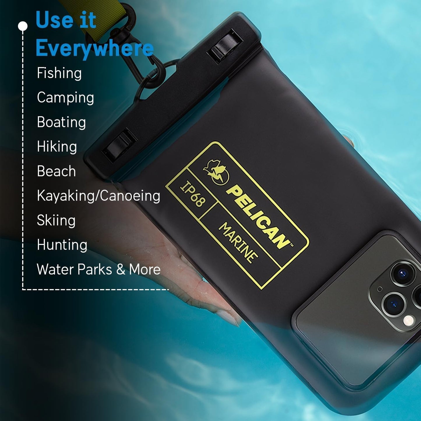 2 Pack Waterproof Phone Pouch   IP68 Touchscreen Case w/ Lanyard   Fits All Phon6