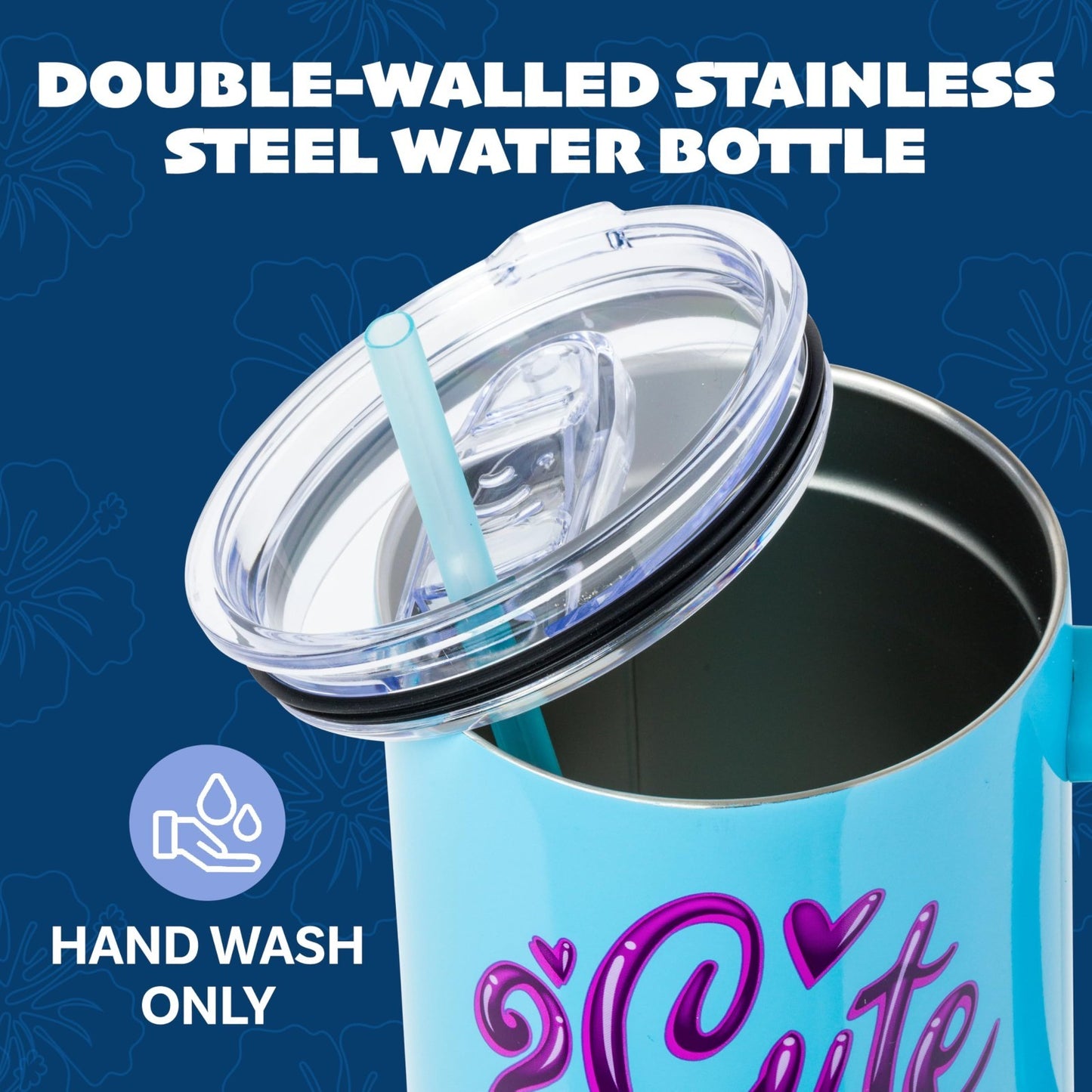 40oz Double Walled Stainless Steel Tumbler with Handle   Fits Standard Cup Holde4