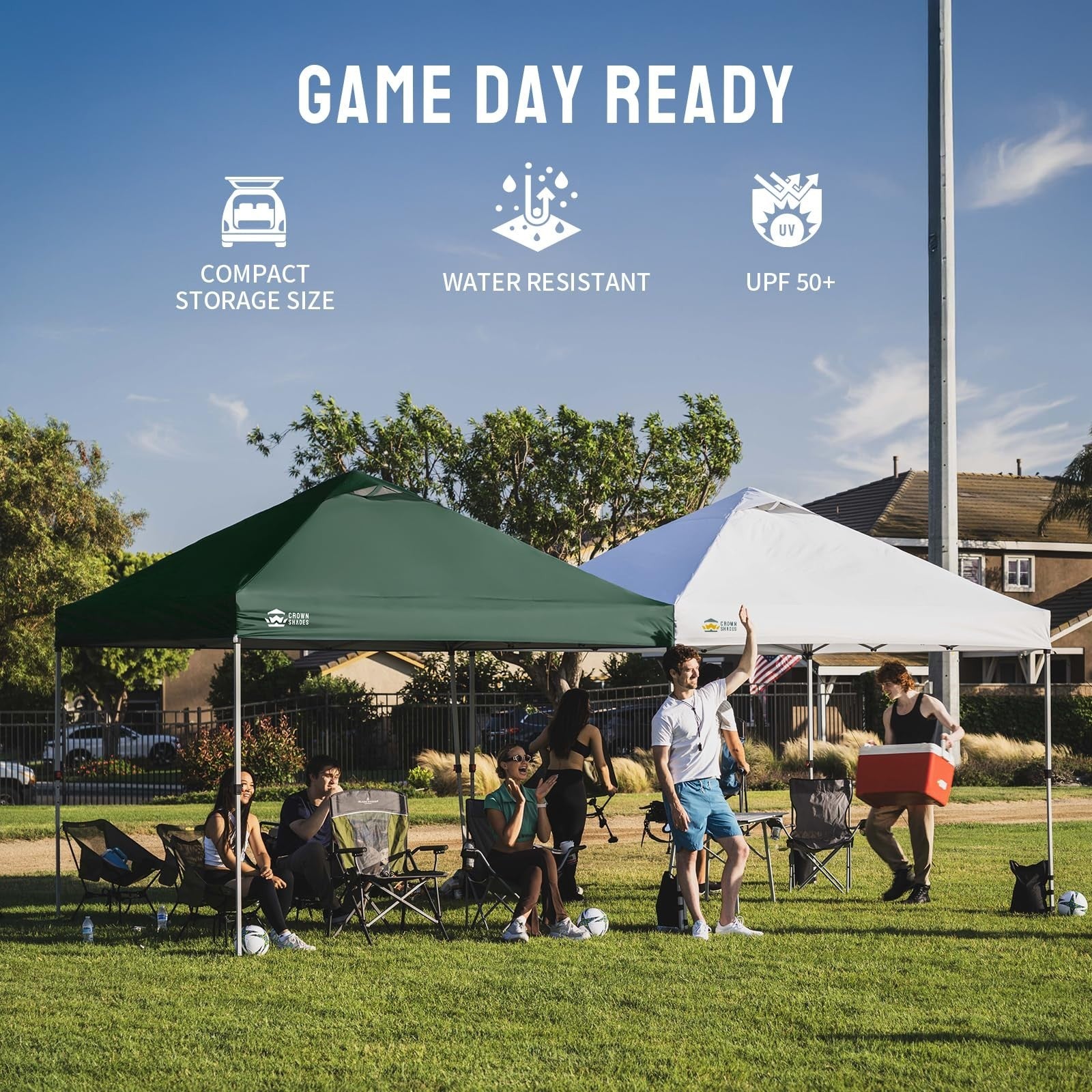 12x12 Pop Up Canopy Tent   Easy Setup, Forest Green, Outdoor Sun Shade for Event7