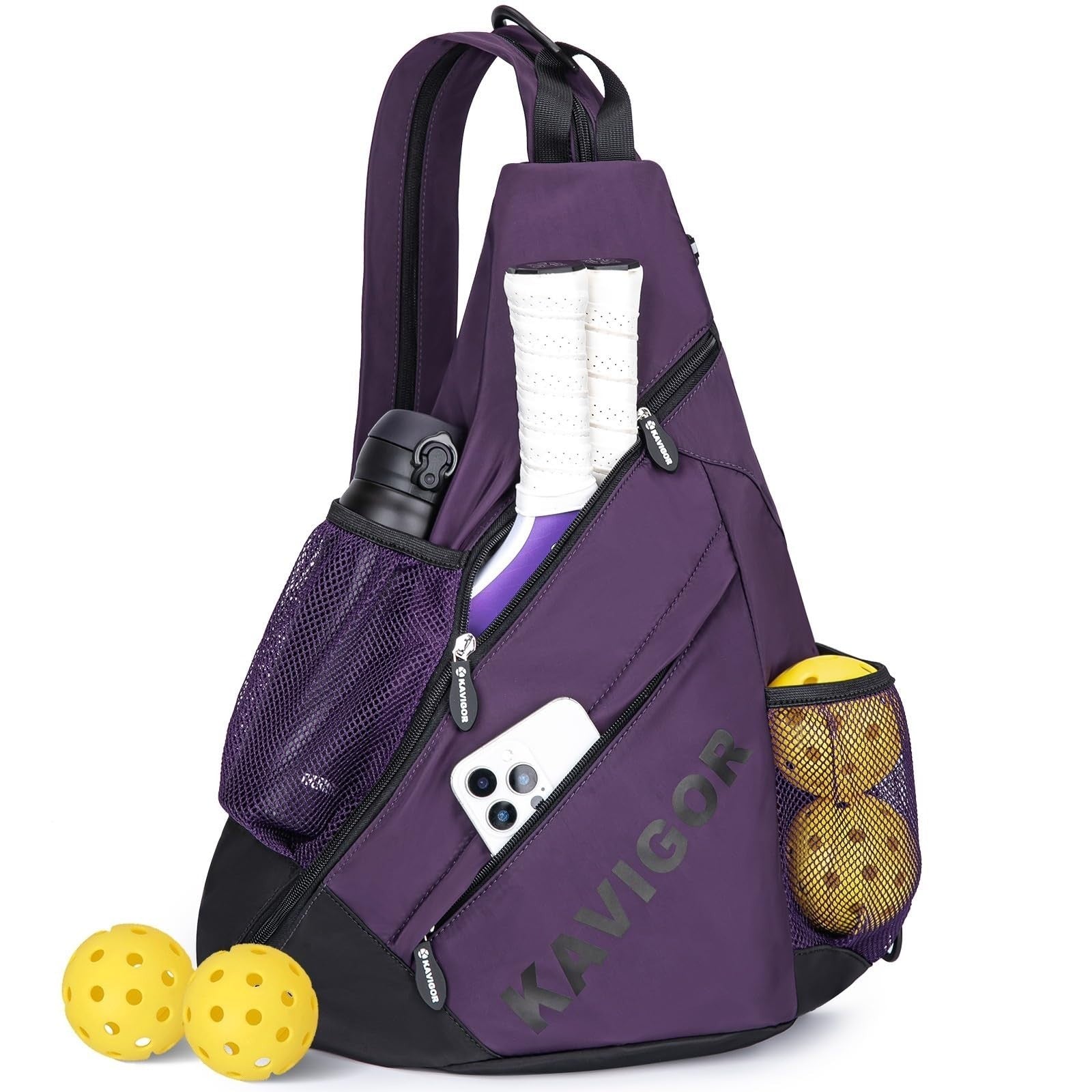 Ultra-Light Pickleball Sling Bag, Convertible Backpack with Wet/Dry Pocket, Fits1