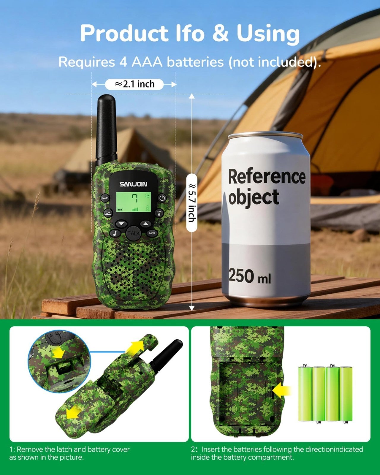 Kids Walkie Talkies   3 Miles Range Outdoor Toys for Ages 3 12, Perfect Birthday7