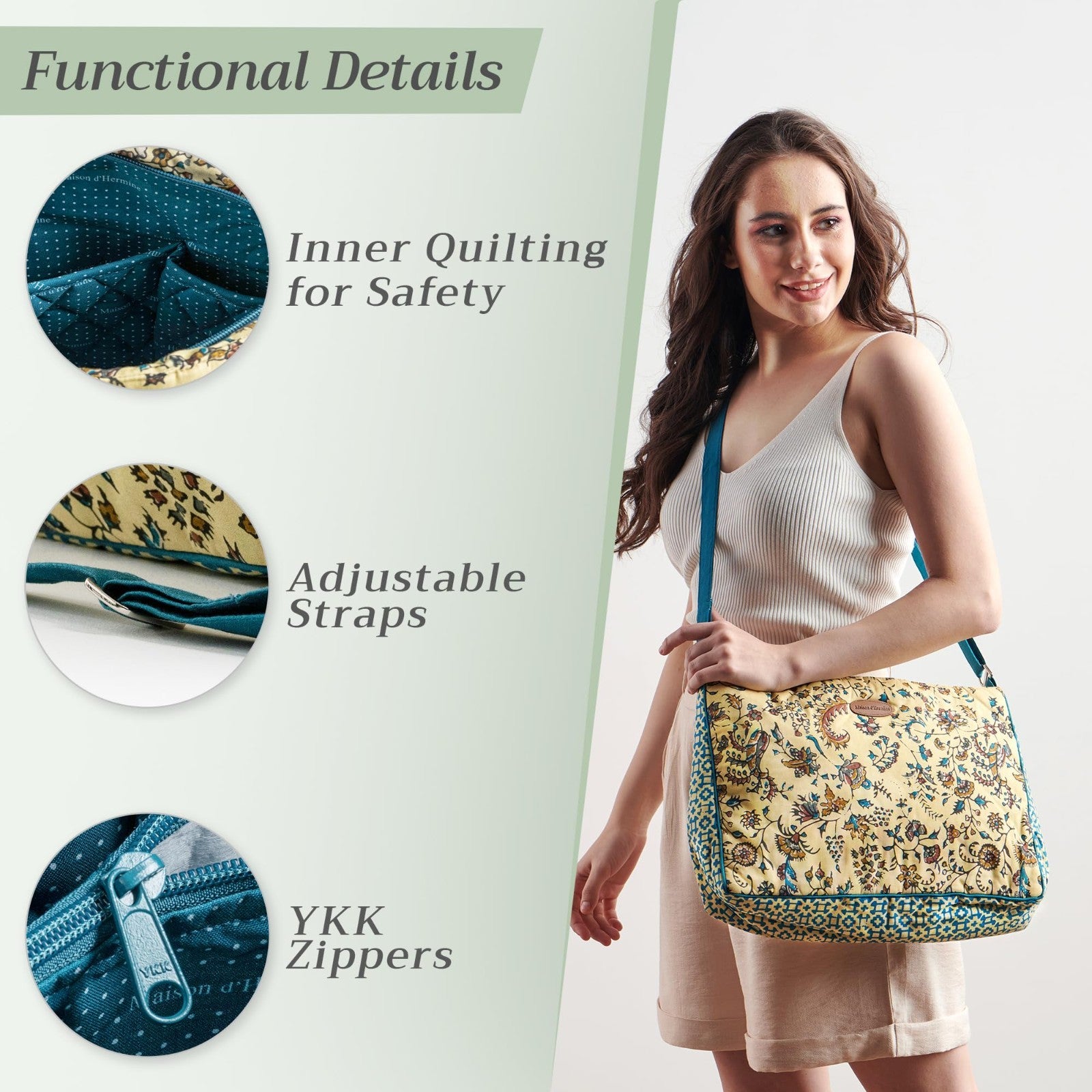 Stylish Women's Cotton Shoulder Bag   Versatile Handbag for Everyday Use2
