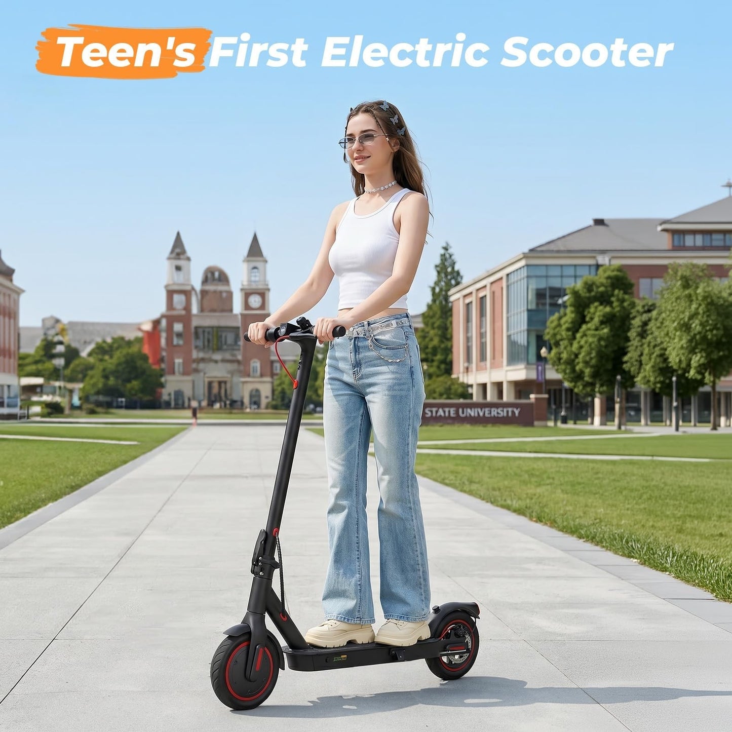 High-Power Electric Scooter for Adults & Teens, 1200W/1000W/500W Motor, 10"/8.5"6
